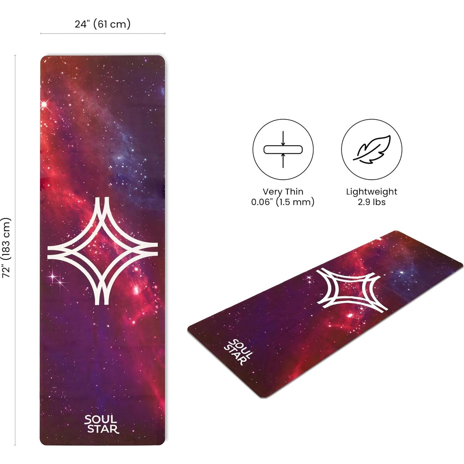 Esterilla de Yoga Plegable Soul Star 1.5mm Suede Antideslizante