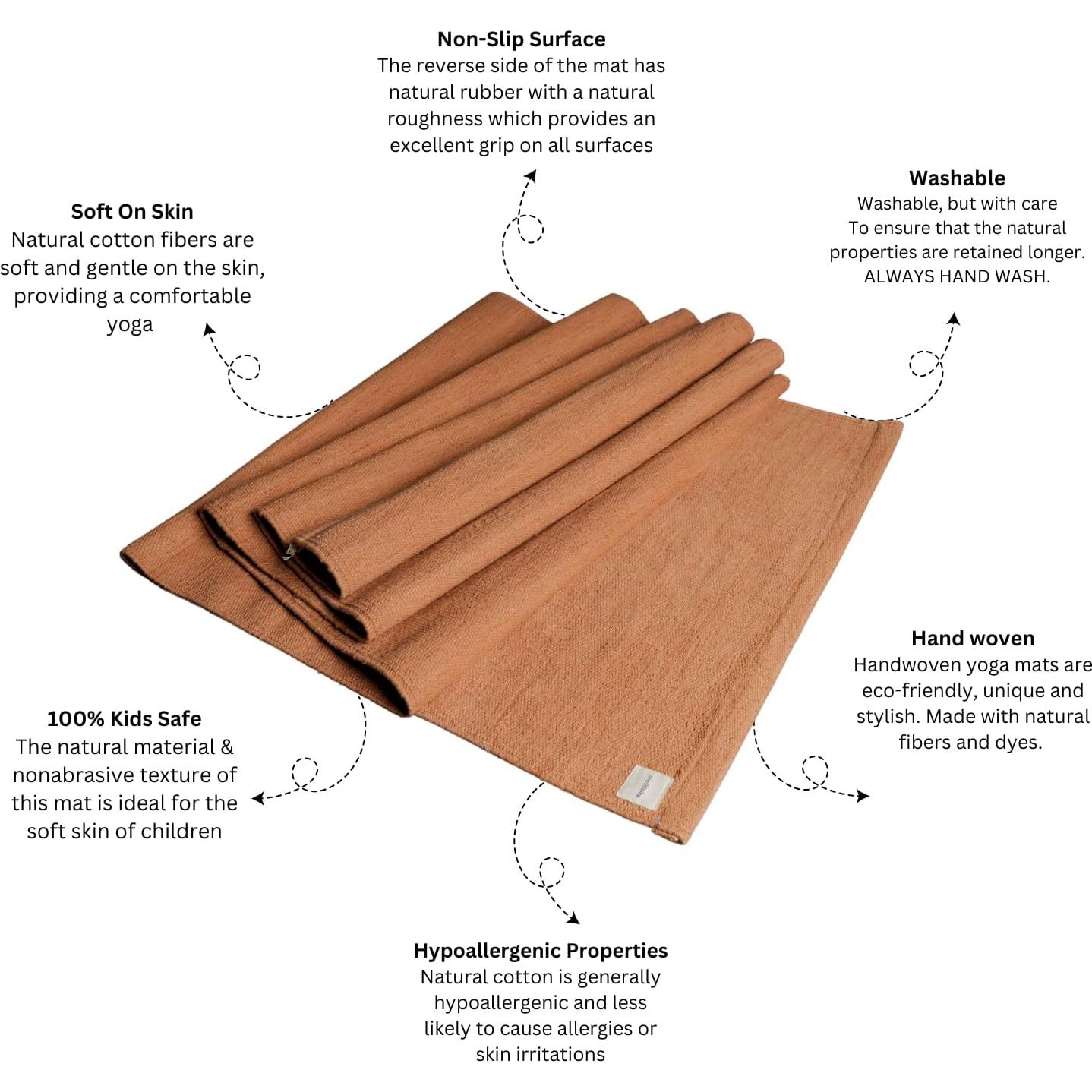 Alfombrilla de Yoga Natural ONE96NINE 61x183 cm Ecológica Antideslizante