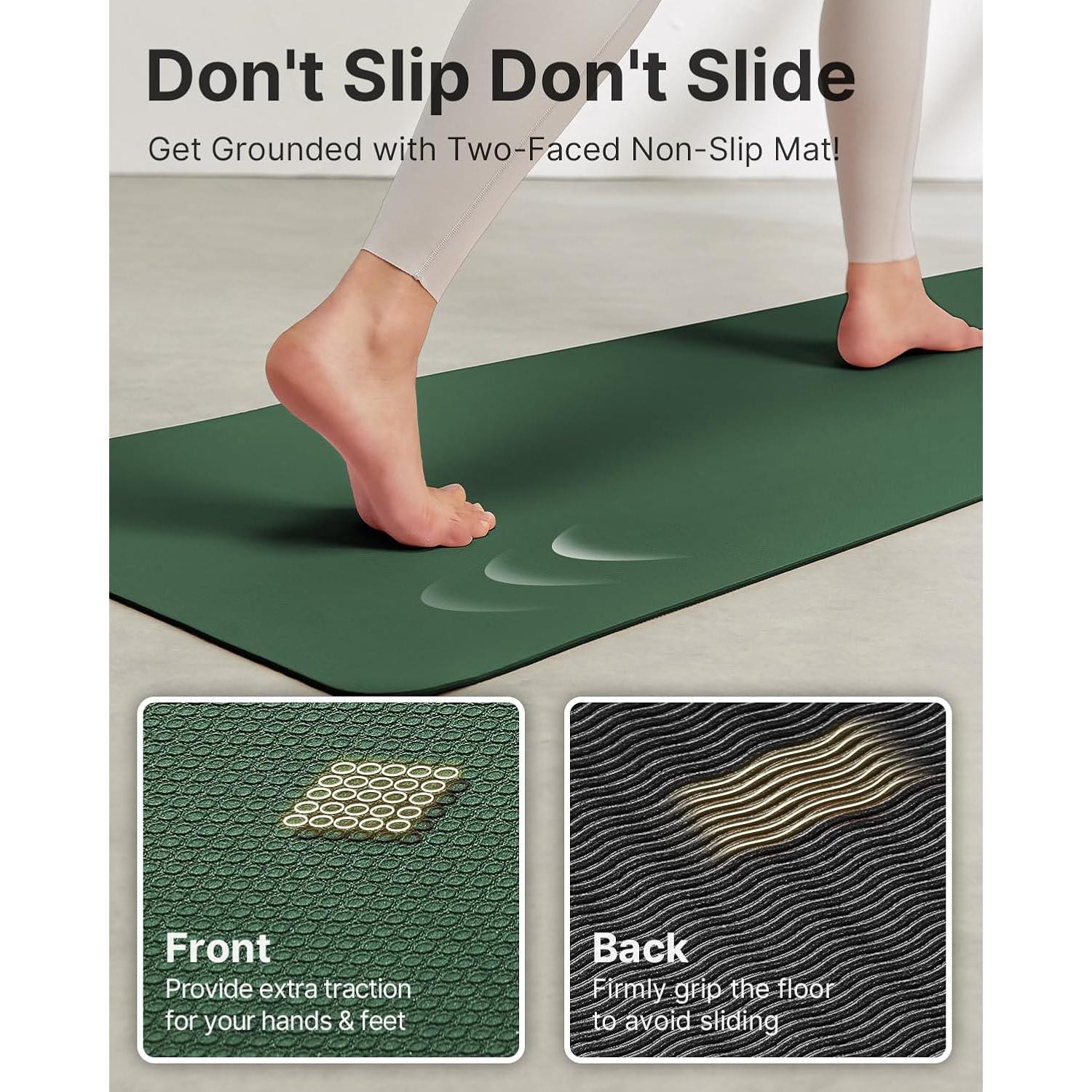 Esterilla de Yoga YOTTOY Verde Antideslizante 182.88x60.96cm