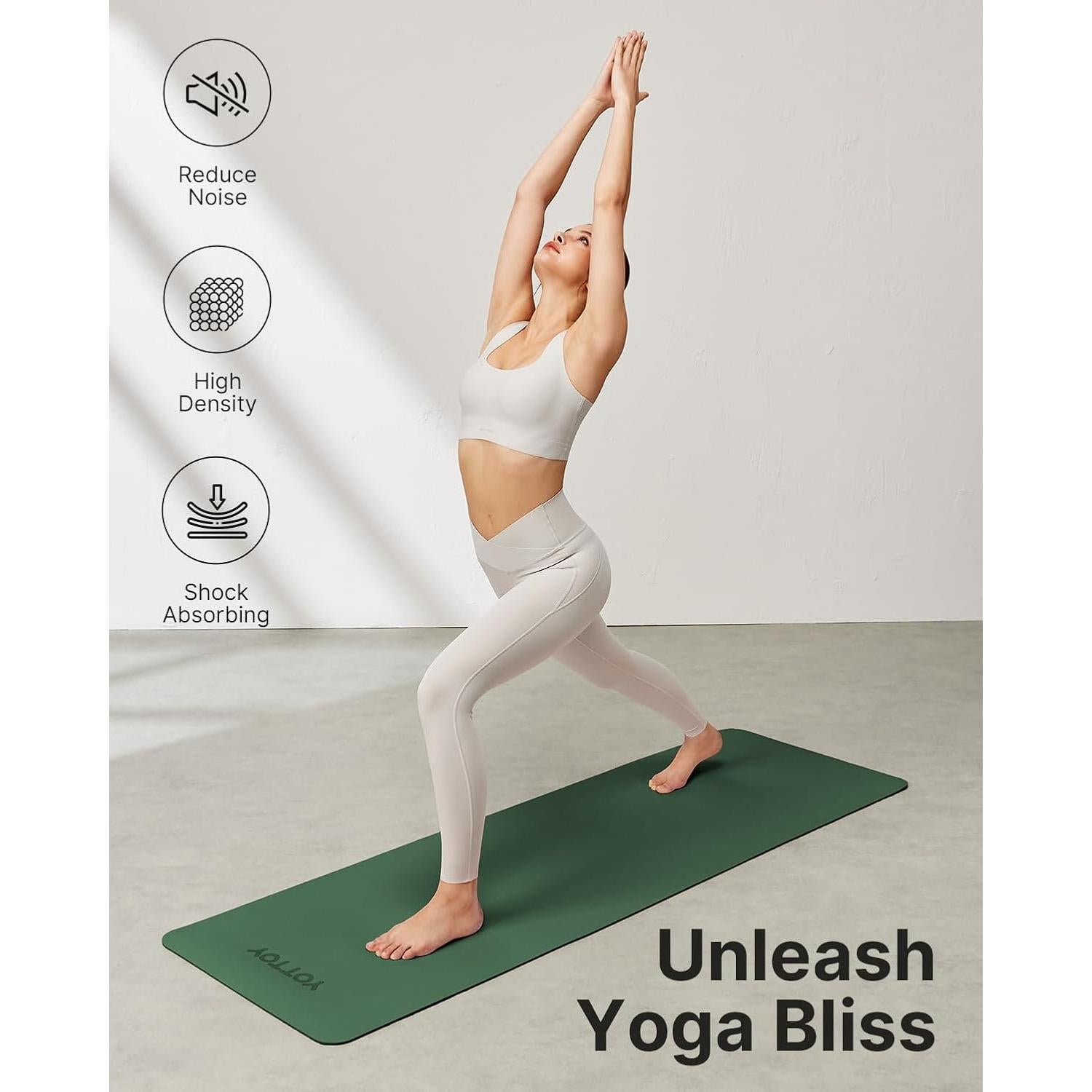 Esterilla de Yoga YOTTOY Verde Antideslizante 182.88x60.96cm