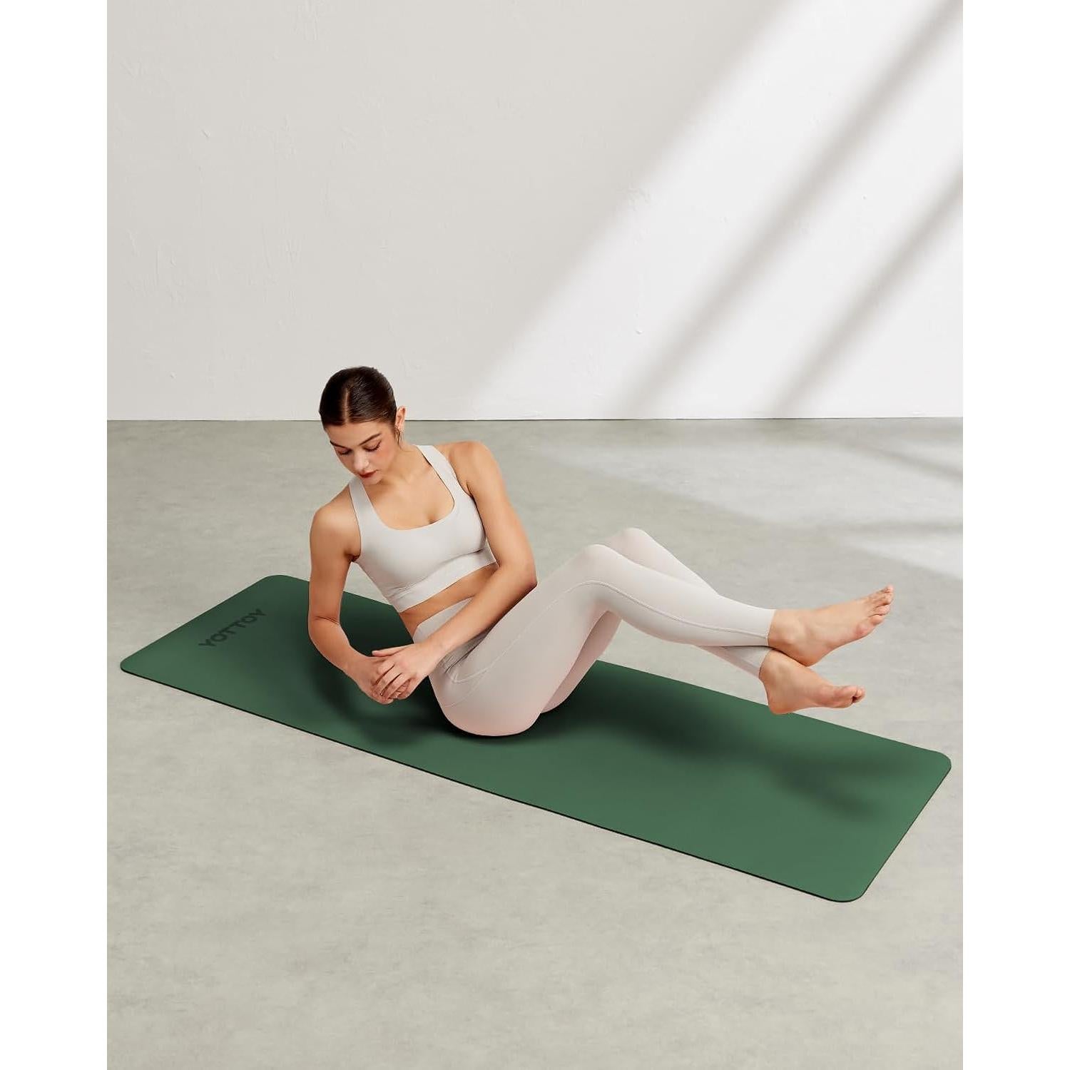 Esterilla de Yoga YOTTOY Verde Antideslizante 182.88x60.96cm