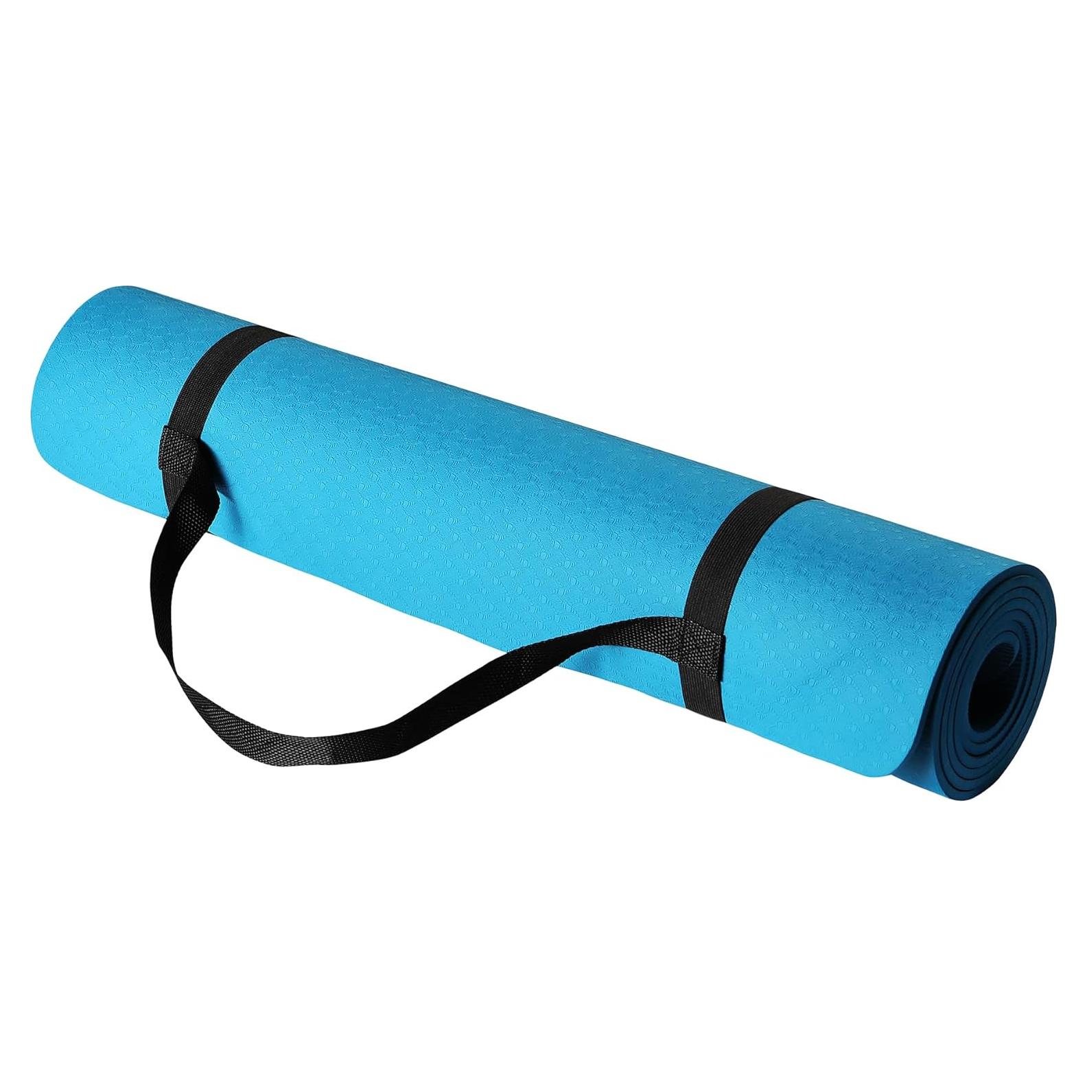 Alfombrilla de Yoga Amazon Basics TPE 186.9x61 cm Aqua