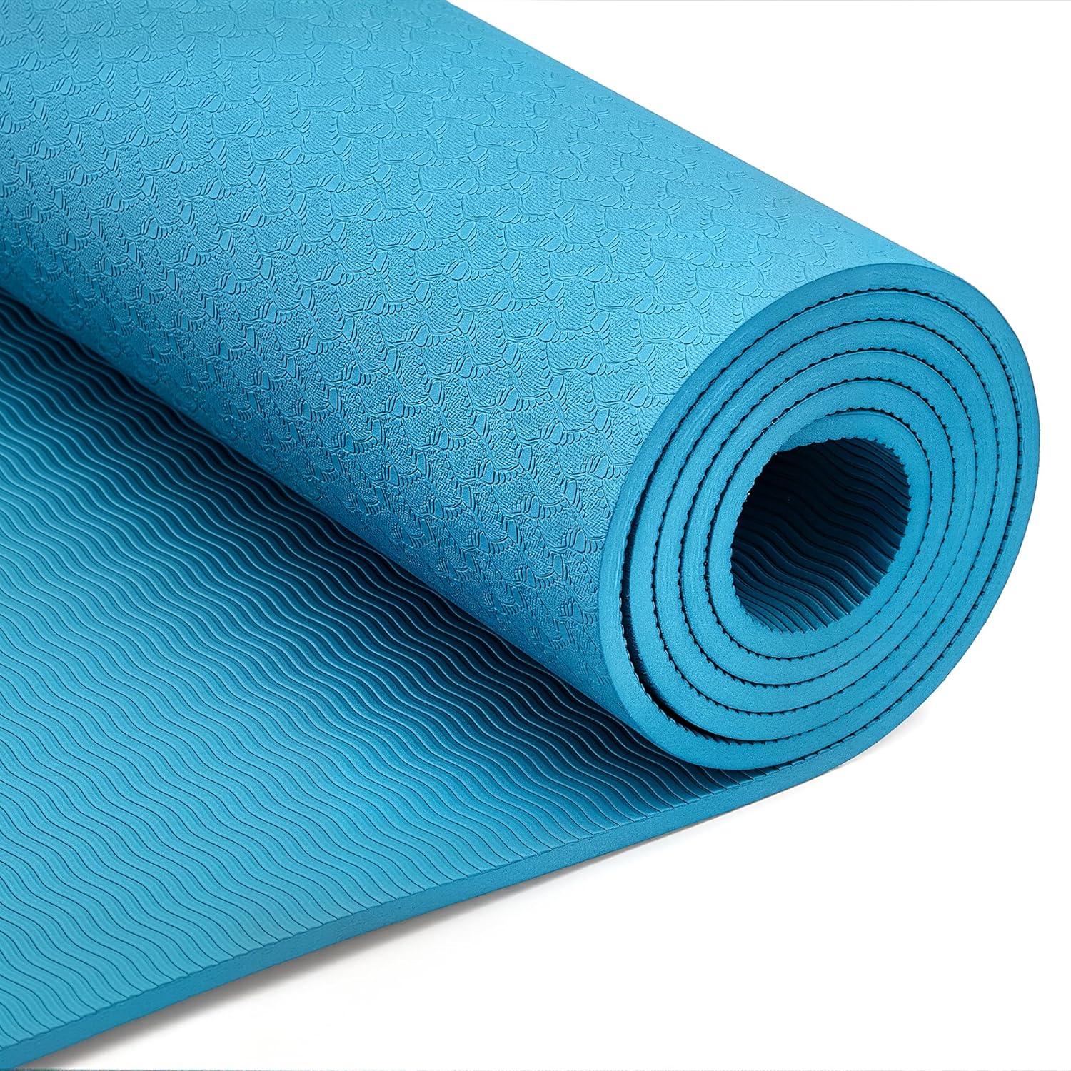 Alfombrilla de Yoga Amazon Basics TPE 186.9x61 cm Aqua