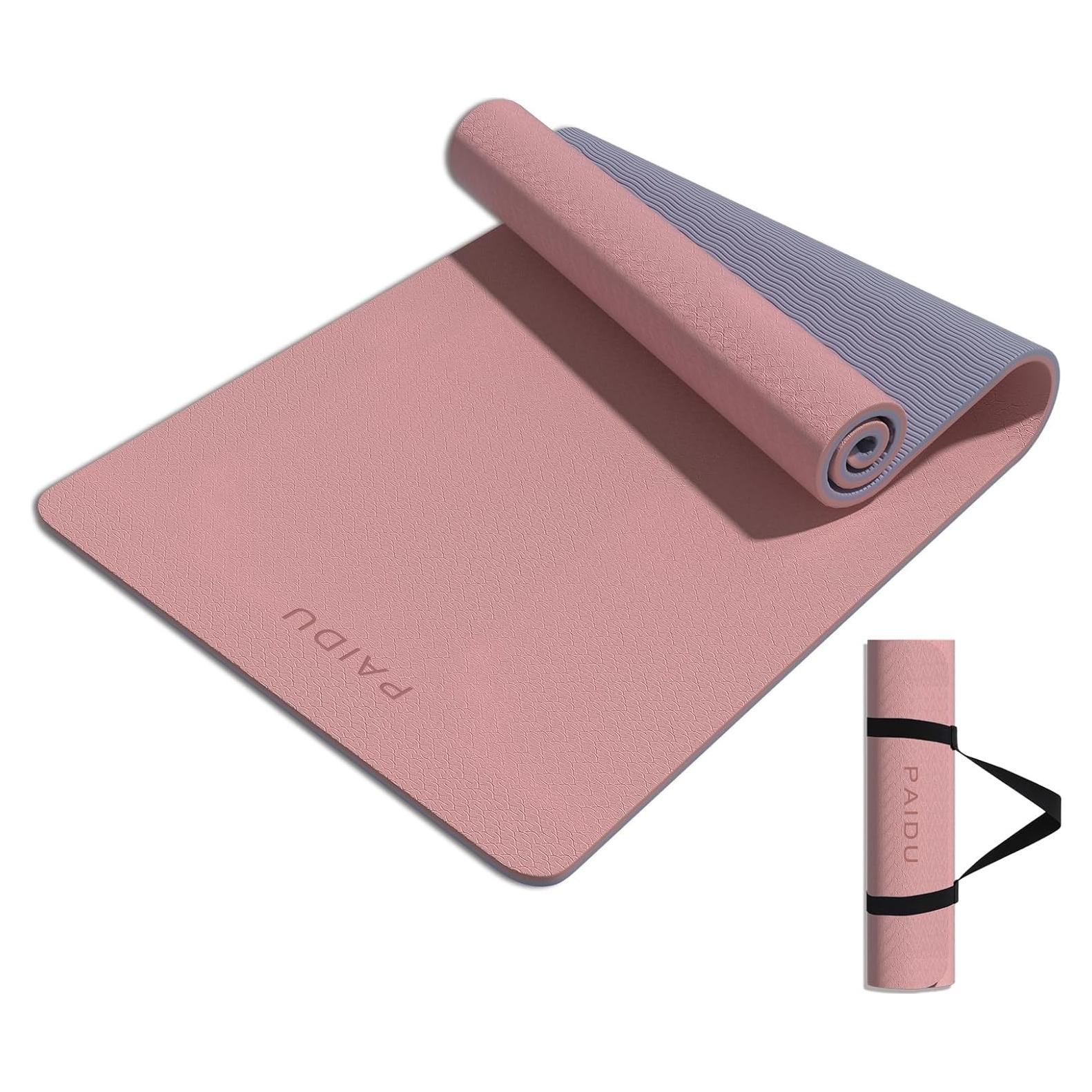 Alfombrilla de Yoga PAIDU 183x61cm 8mm Antideslizante TPE