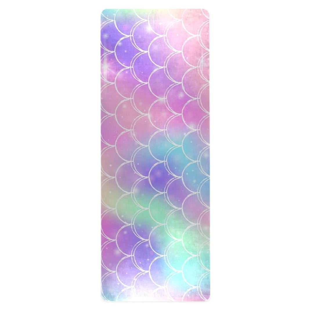 Tapete de Yoga Antideslizante ZOEO Sirena Arcoíris 180x66 cm