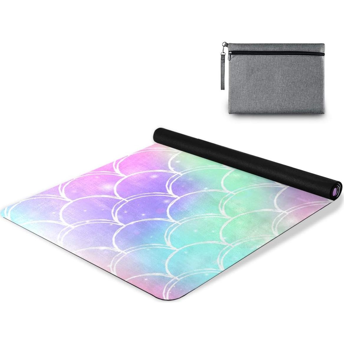 Tapete de Yoga Antideslizante ZOEO Sirena Arcoíris 180x66 cm