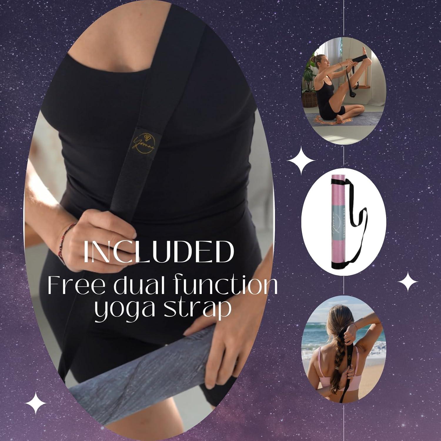 Alfombrilla de Yoga de Viaje Yvonne 1.5mm Antideslizante Azul