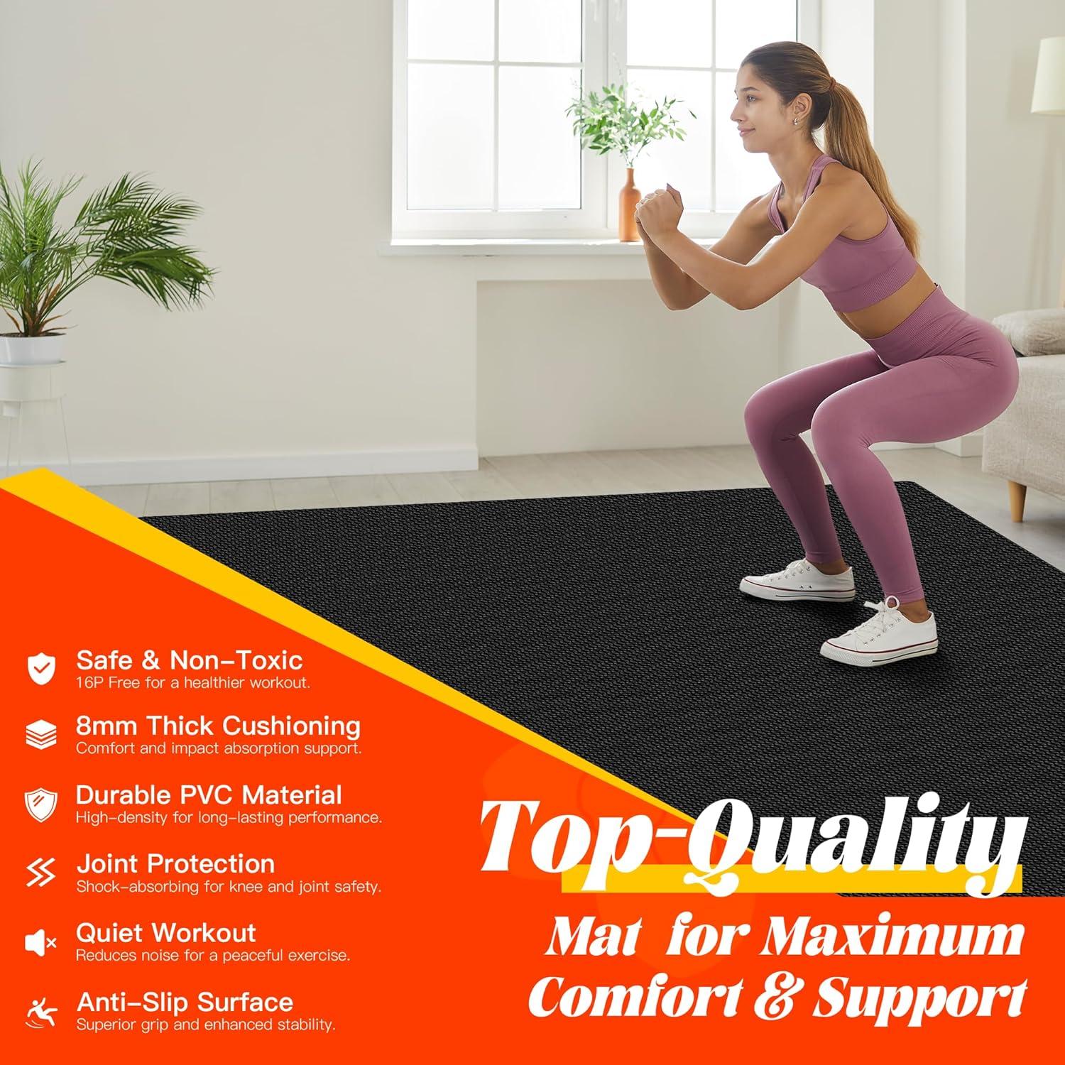 Alfombrilla de Ejercicio VTORY 182x122cm Antideslizante 8mm