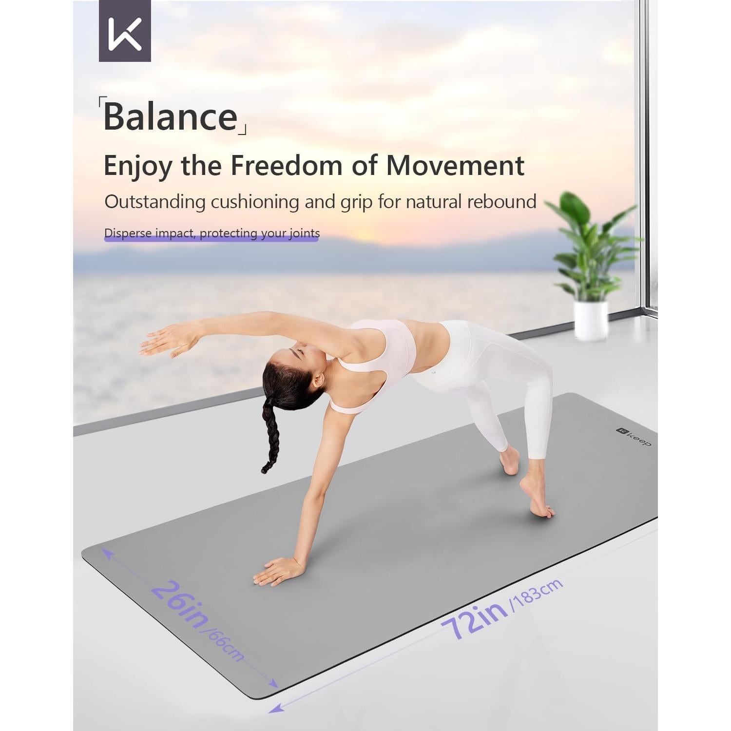 Mata de Yoga Profesional KEEP 182.88x66.04cm Antideslizante