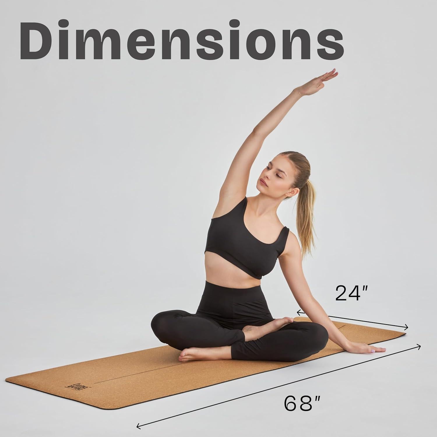 Alfombrilla de Yoga Ecológica LunaYena Corcho 182.88x60.96cm