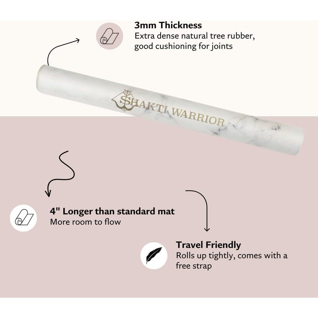Alfombrilla de Yoga Antideslizante Shakti Warrior Loto 182x61cm