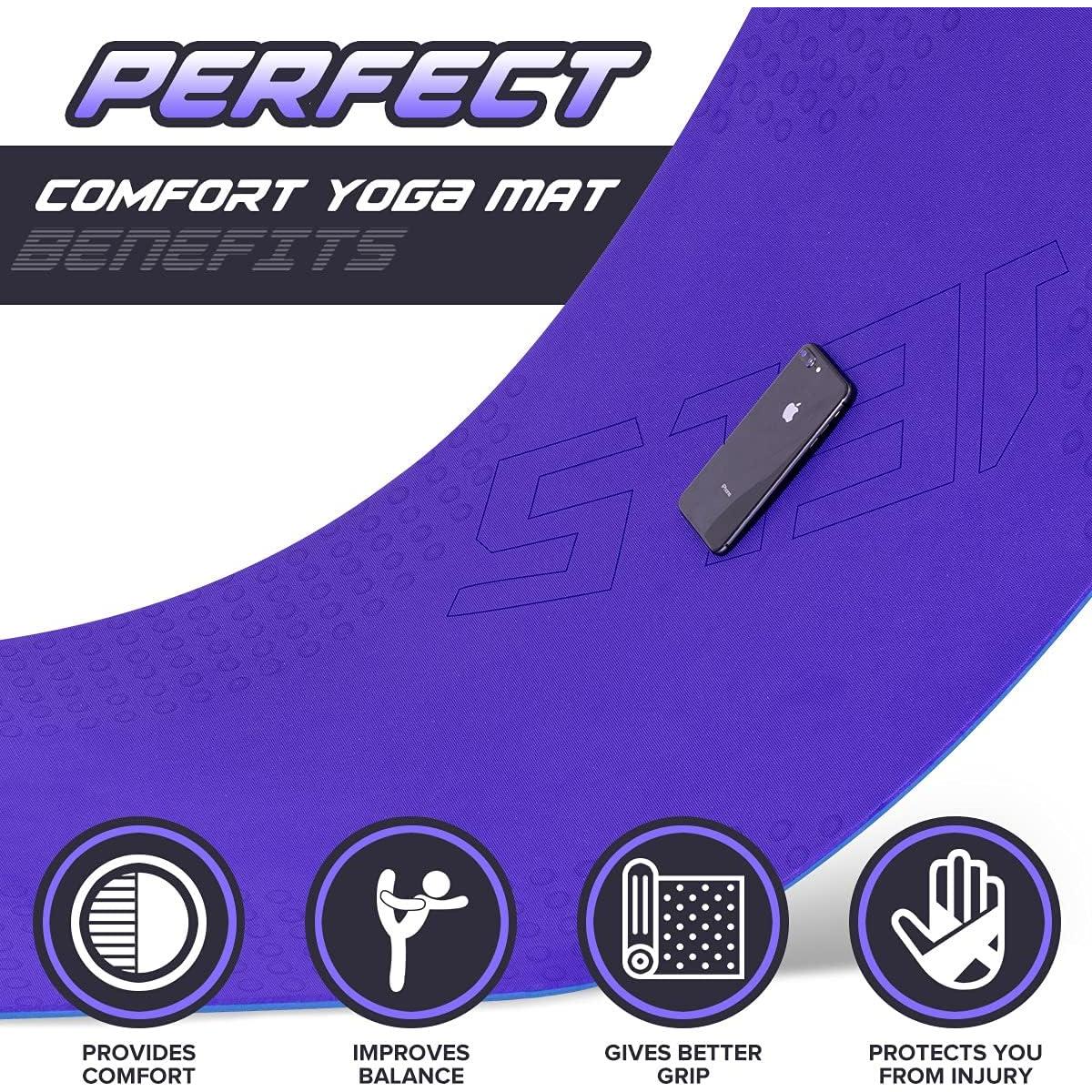 Esterilla de Yoga Extra Gruesa JELS 10MM Antideslizante TPE