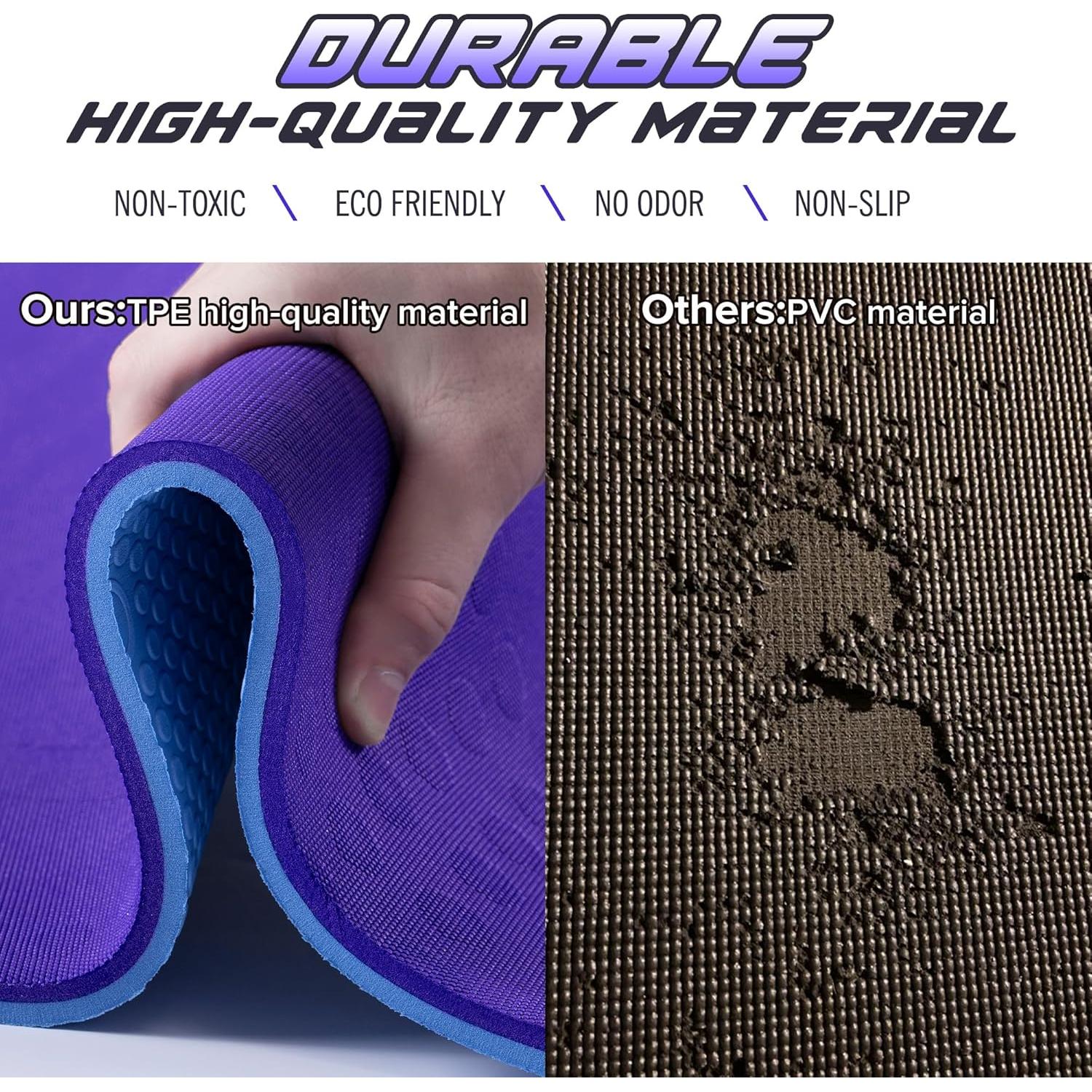 Esterilla de Yoga Extra Gruesa JELS 10MM Antideslizante TPE