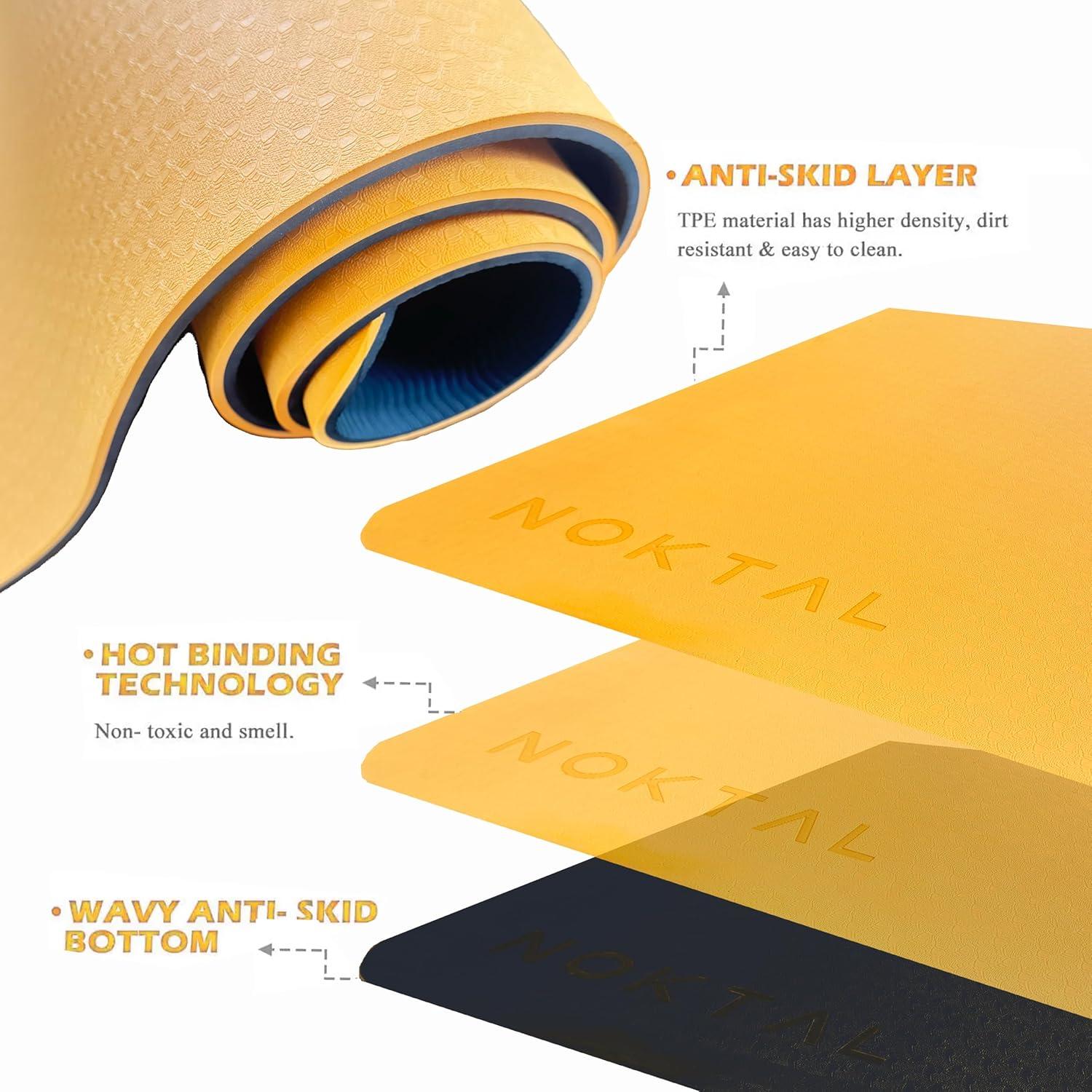 Esterilla de Yoga Ecológica NOKTAL Pro 182.88x60.96cm 8mm Antideslizante