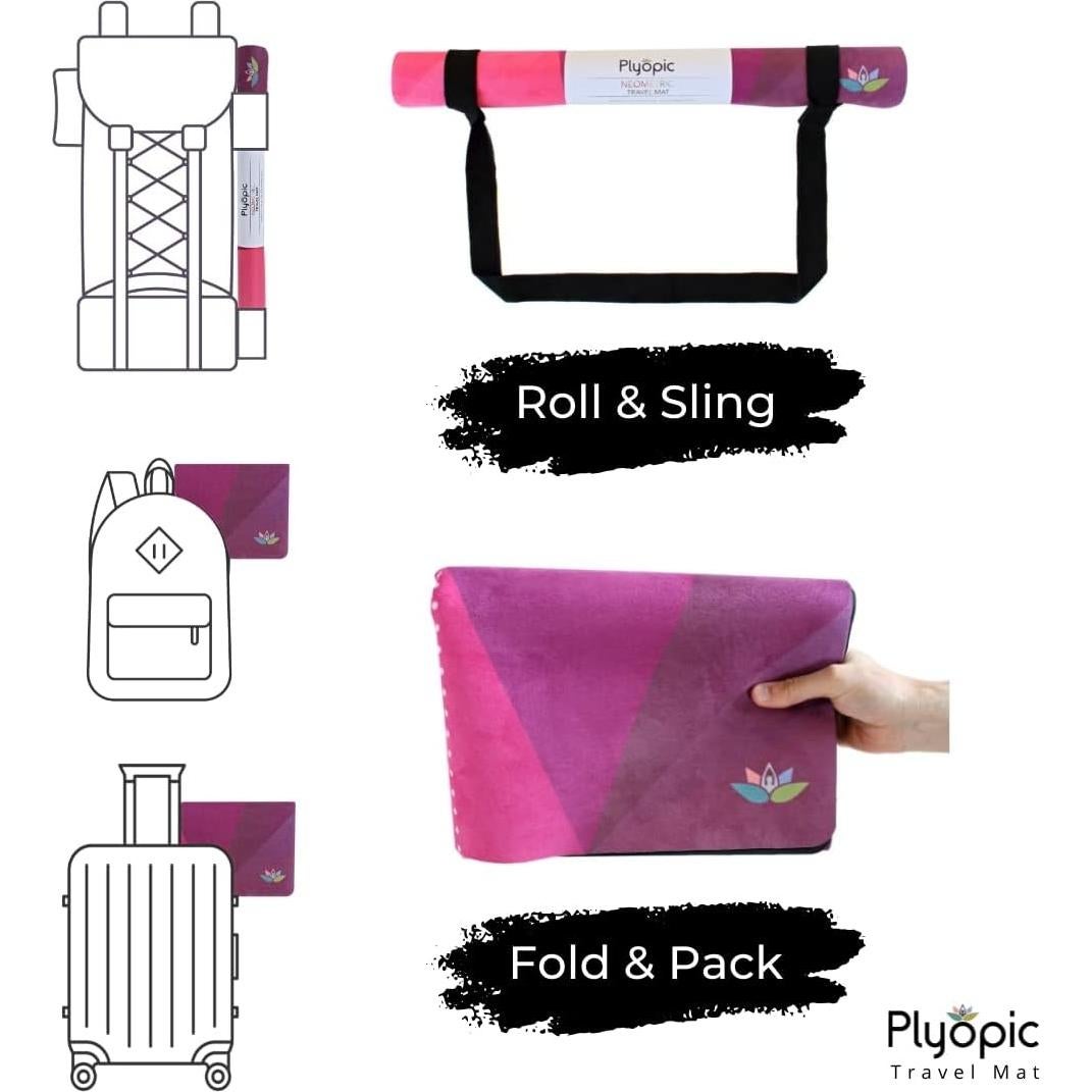 Esterilla de Yoga Plyopic 3-en-1 Antideslizante 177.8x61cm