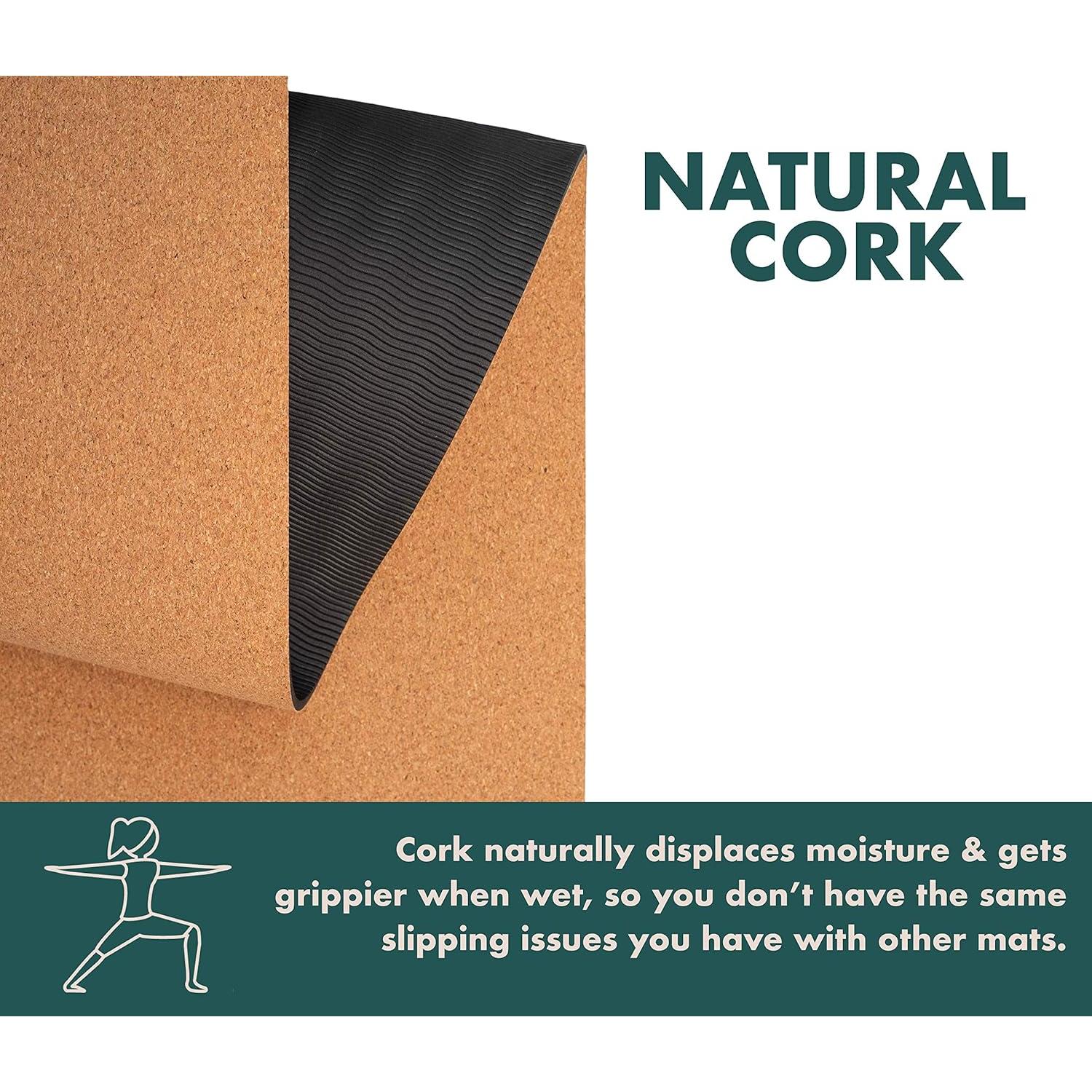 Alfombrilla de Yoga de Corcho Gurus 182.88x63.5cm Antideslizante