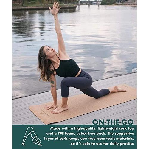 Alfombrilla de Yoga de Corcho Gurus 182.88x63.5cm Antideslizante