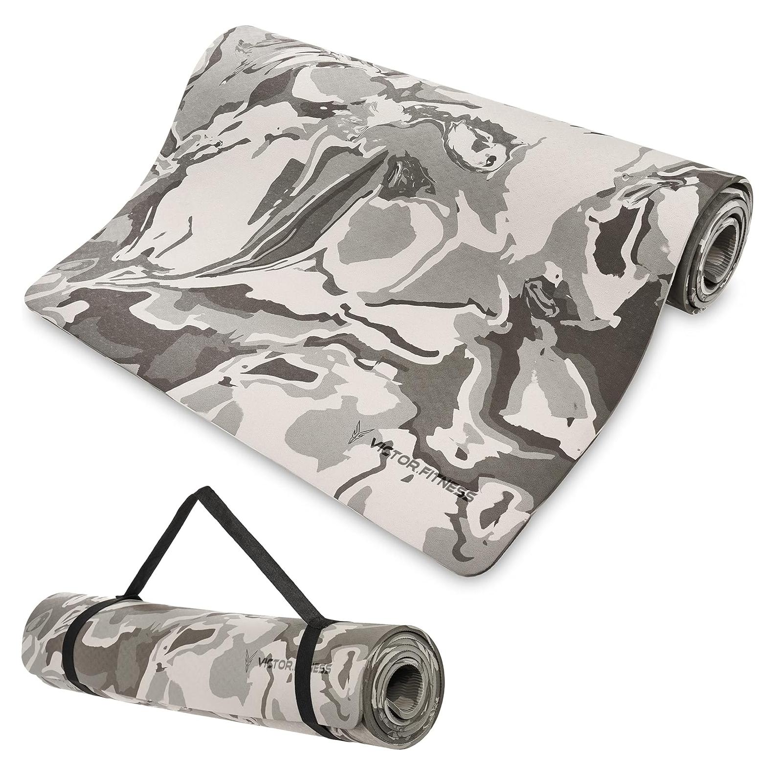 Alfombrilla de Yoga Ecológica Victor Fitness Gris 182.88x66.04cm
