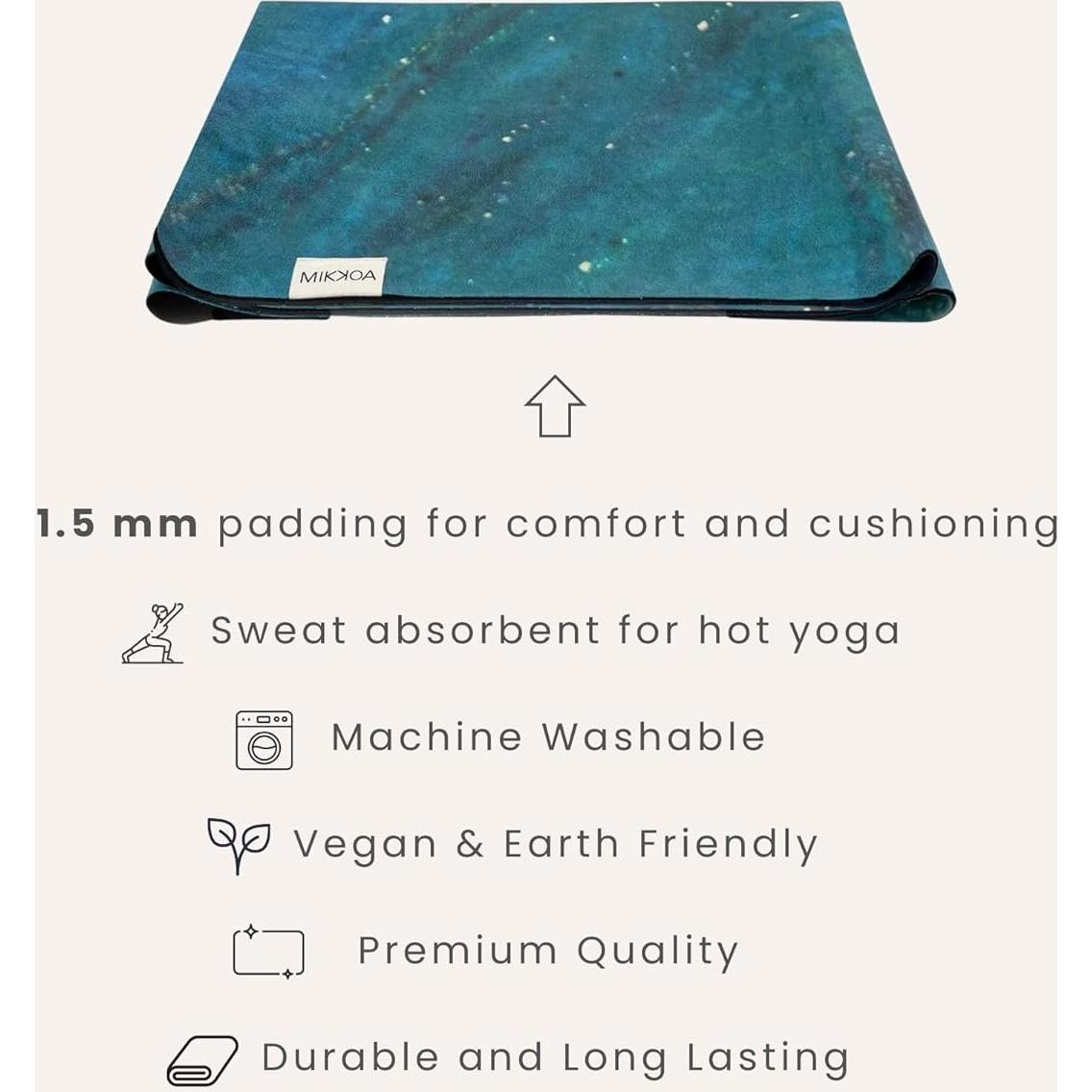 Alfombrilla de Yoga de Viaje Mikkoa 183x67.8cm Ecológica