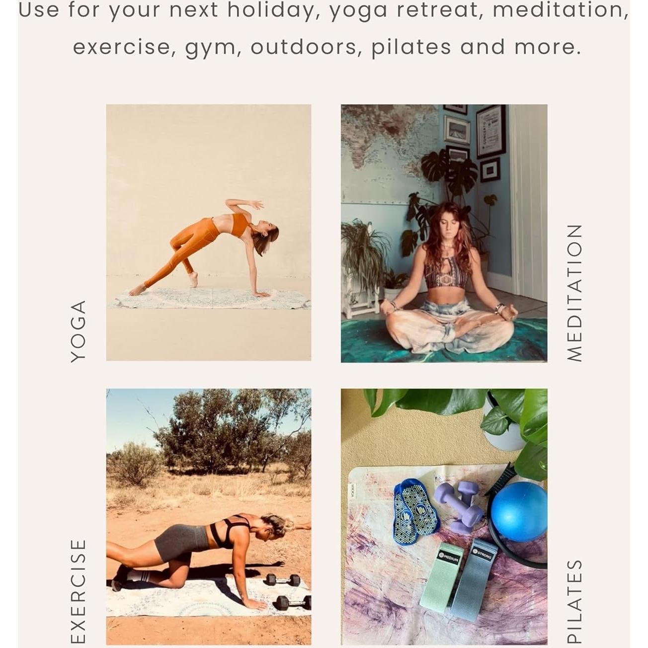 Alfombrilla de Yoga de Viaje Mikkoa 183x67.8cm Ecológica