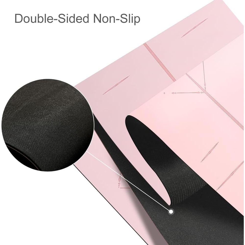 Esterilla de Yoga Antideslizante EXPFLEX 68 cm Rosa Suave 5mm