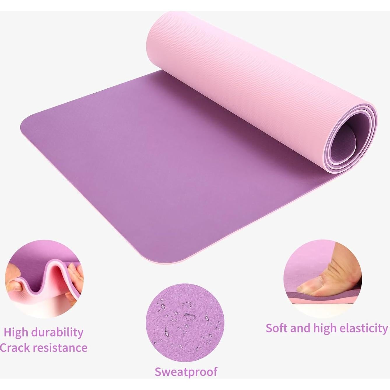 Alfombrilla de Yoga TPE 8mm Genérica Antideslizante 182x61cm