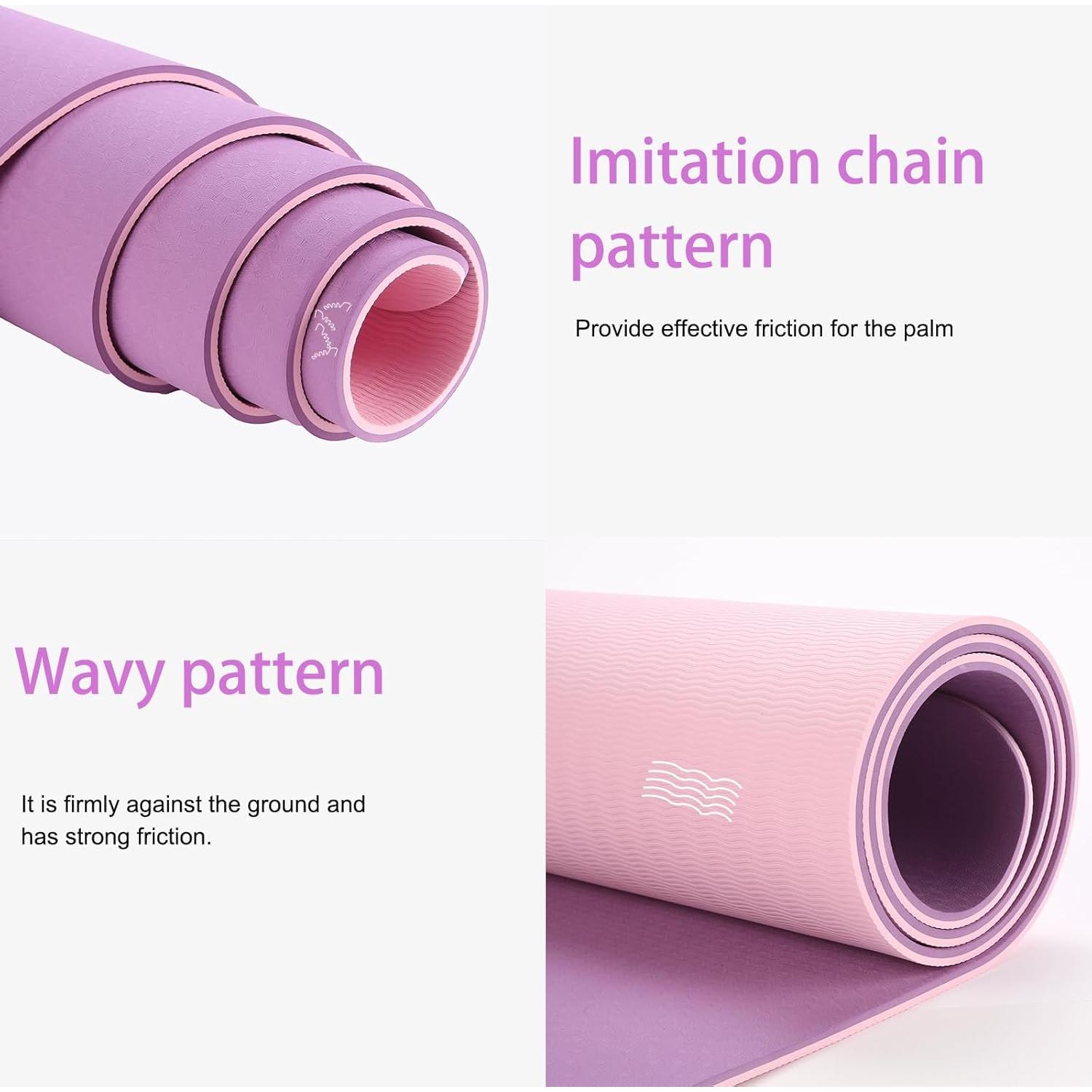 Alfombrilla de Yoga TPE 8mm Genérica Antideslizante 182x61cm