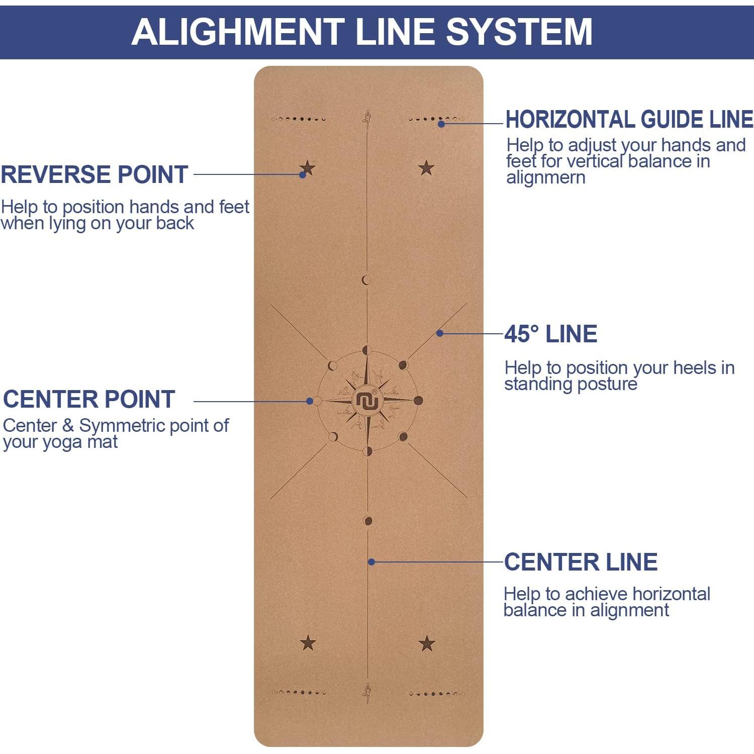 Alfombrilla de Yoga NUNET de Corcho Rosa 6mm Antideslizante