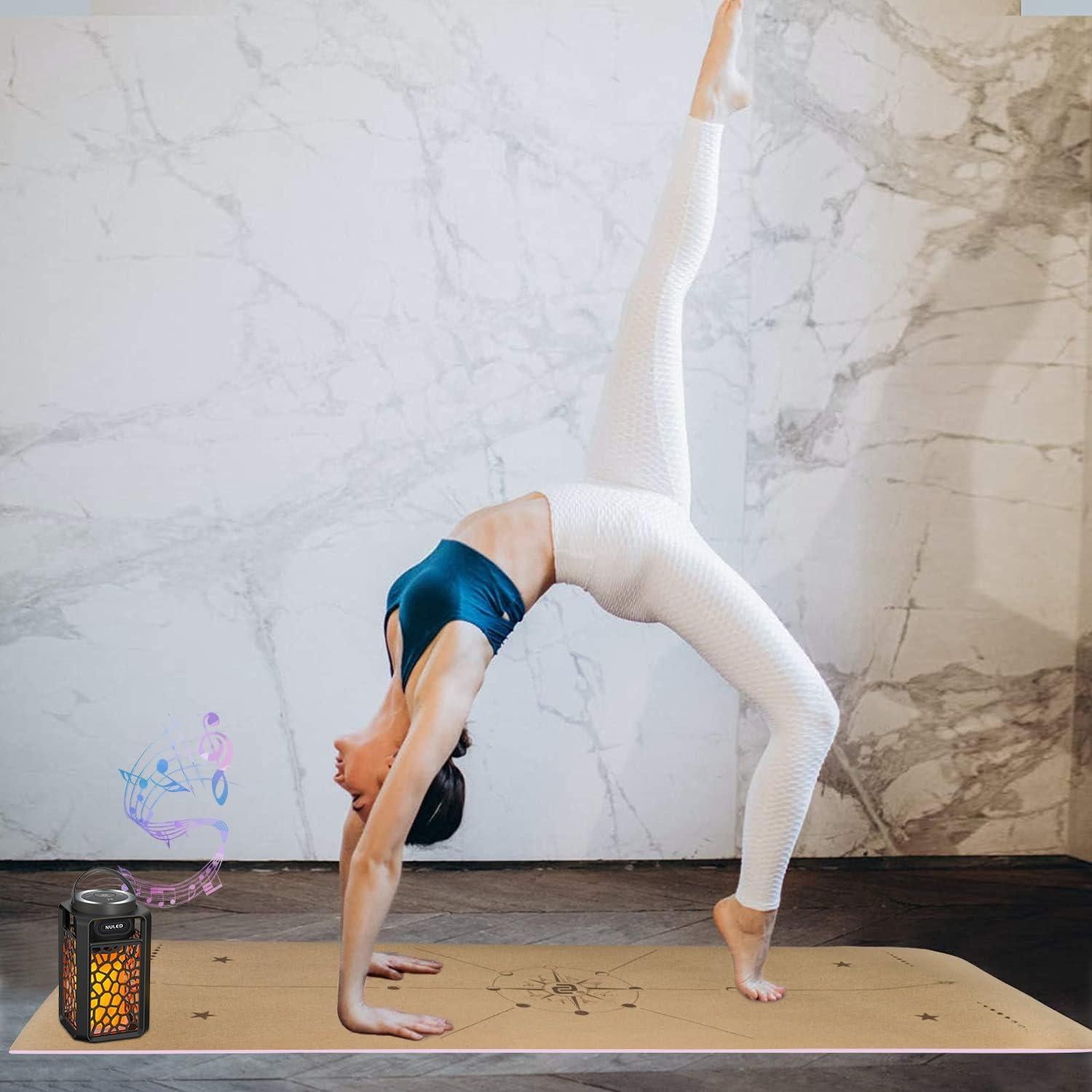 Alfombrilla de Yoga NUNET de Corcho Rosa 6mm Antideslizante