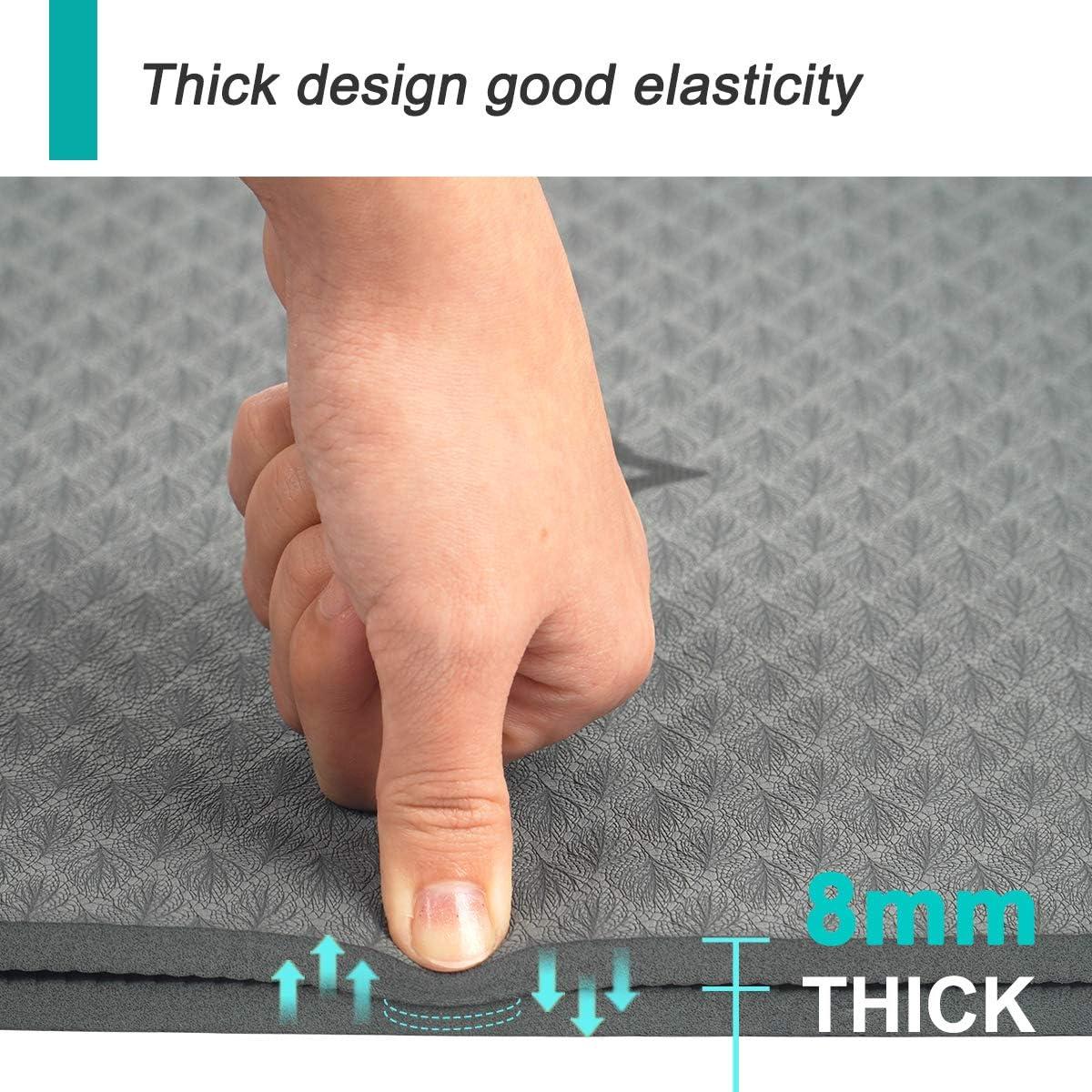 Esterilla de Yoga Antideslizante Covacure 182.88x66.04cm 8mm