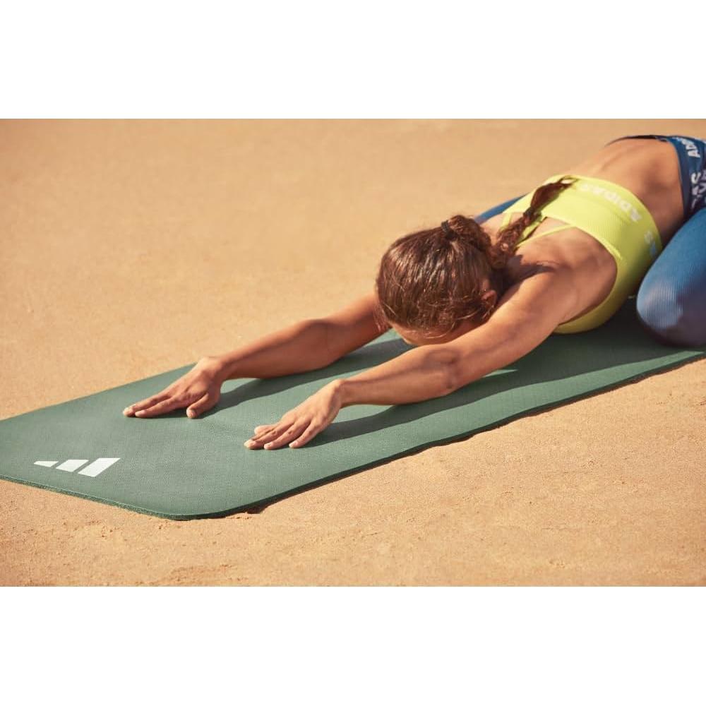 Mat de Yoga Adidas 8mm Verde Crudo Ecológico Antideslizante