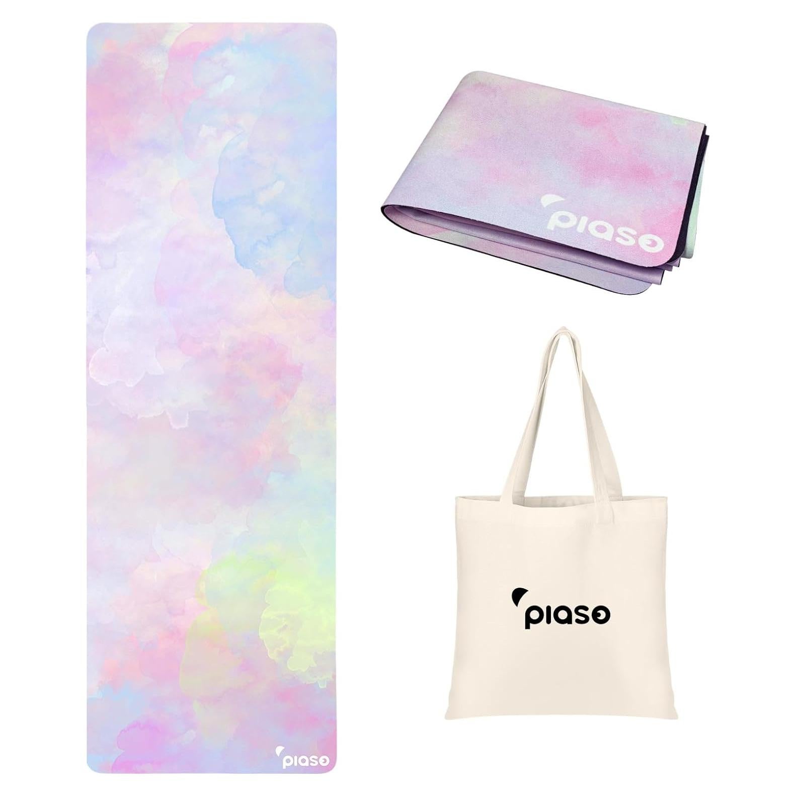 Alfombrilla de Yoga Antideslizante PIASO Rosa 1.5mm con Bolsa