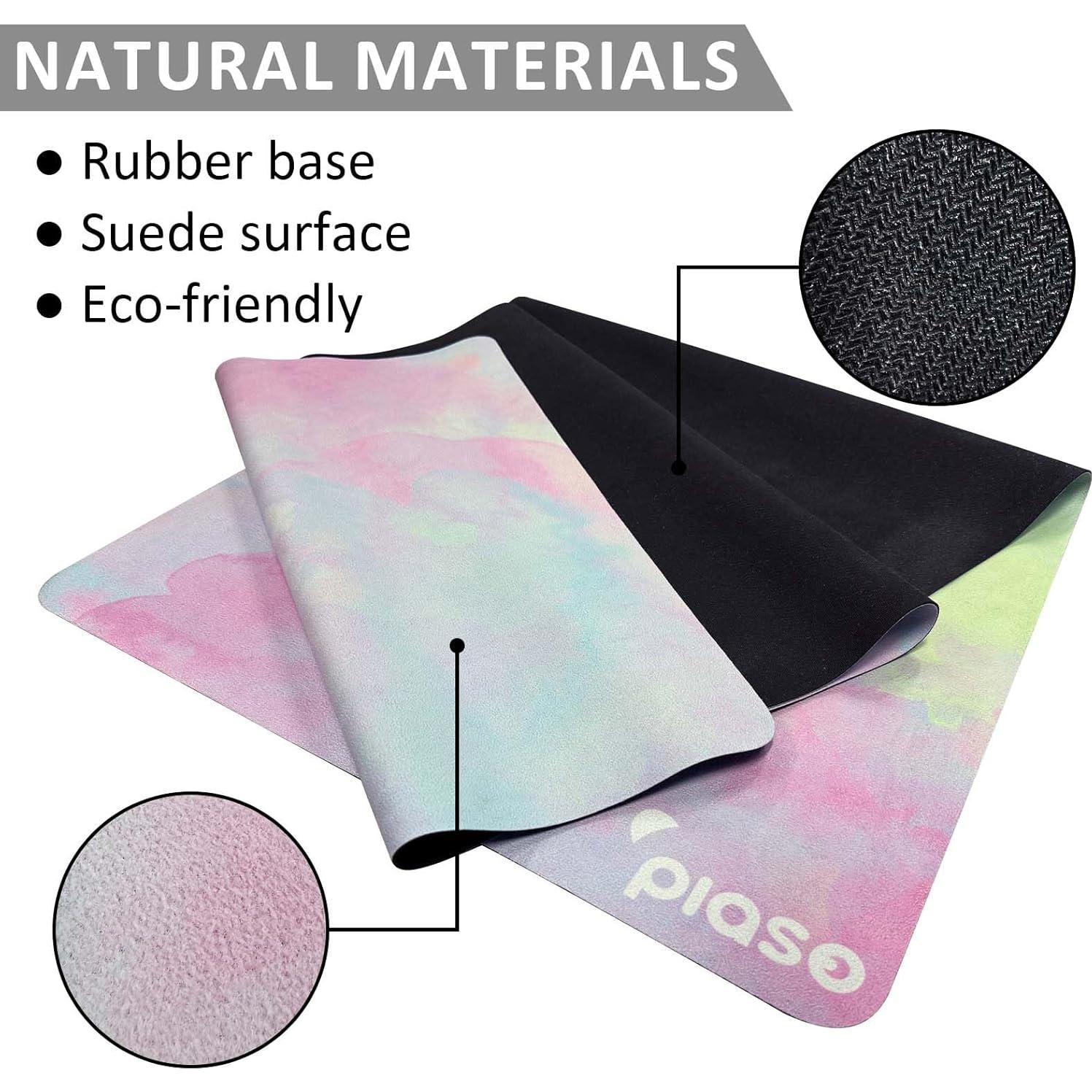 Alfombrilla de Yoga Antideslizante PIASO Rosa 1.5mm con Bolsa