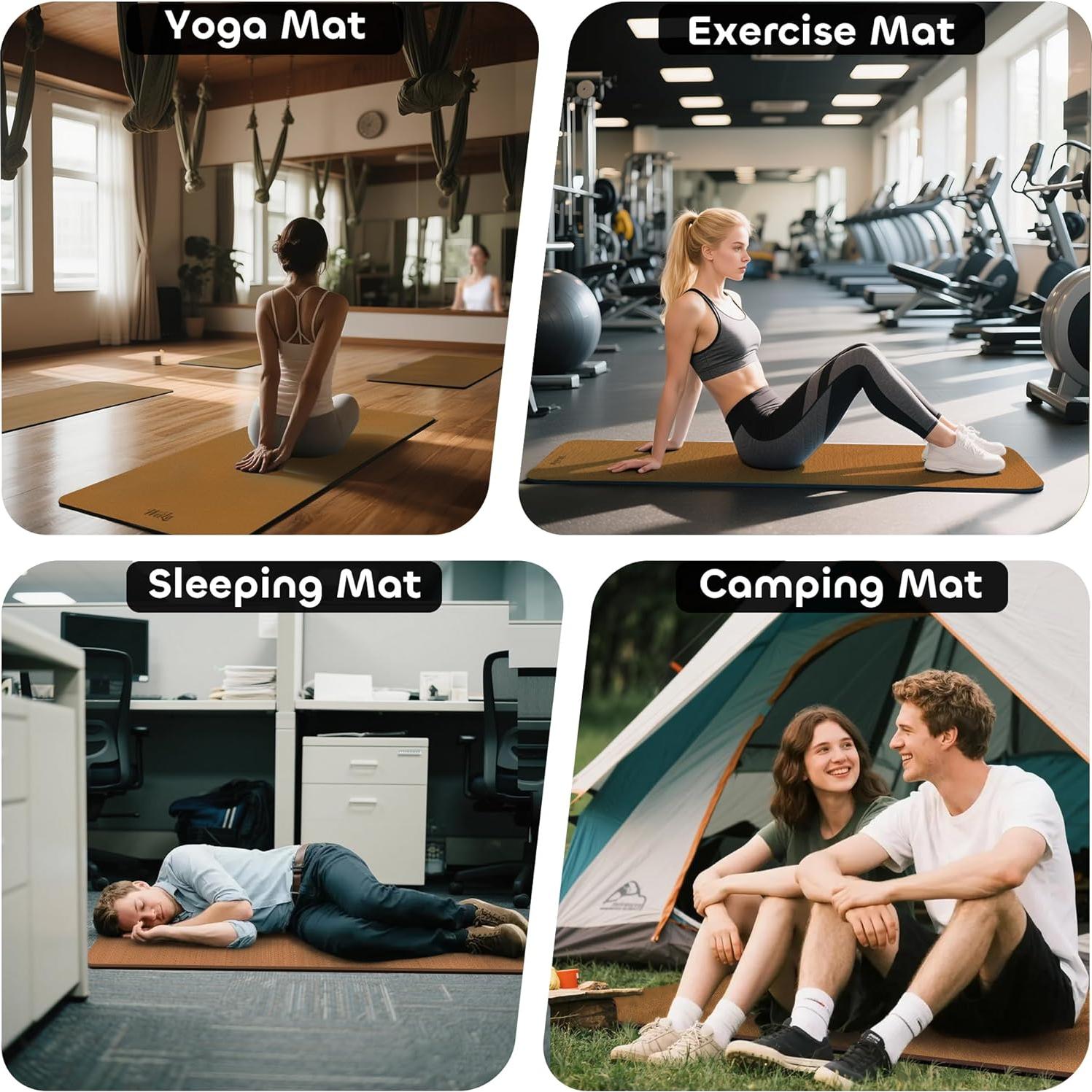 Alfombrilla de Yoga TPE Antideslizante Welia 6mm Doble Cara