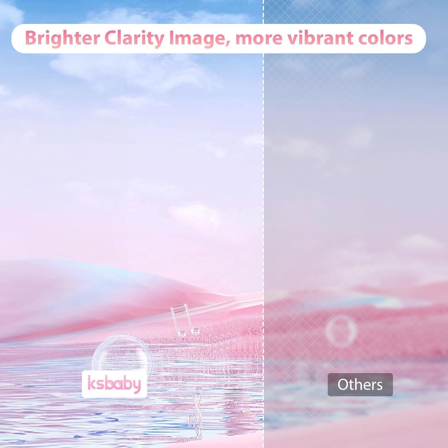 Mini Proyector Portátil Ksbaby VF270 Rosa Claro HDMI USB