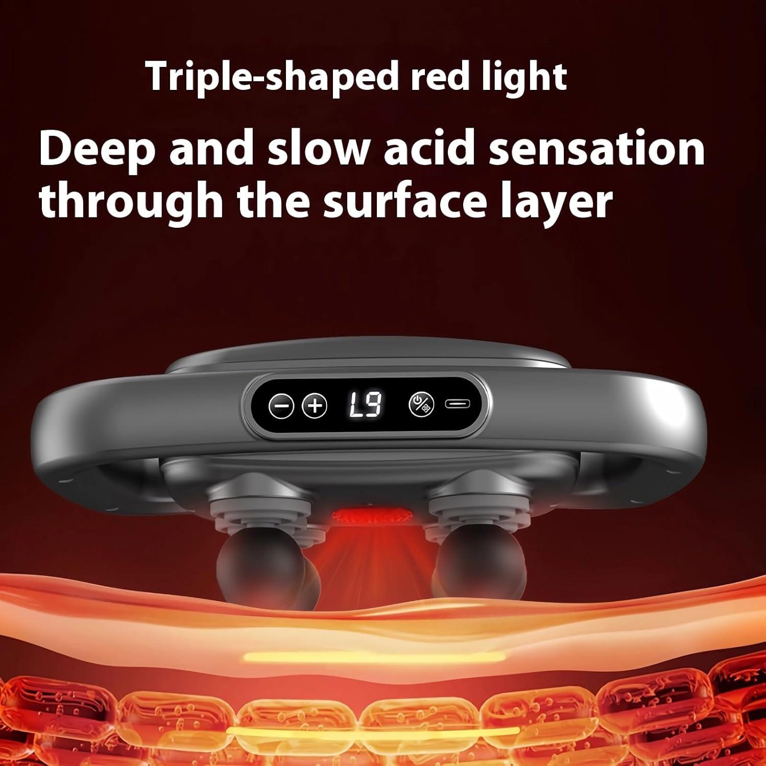 Pistola de Masaje SPLAKER 6 Cabezas 9 Modos 9 Niveles Alivio Muscular