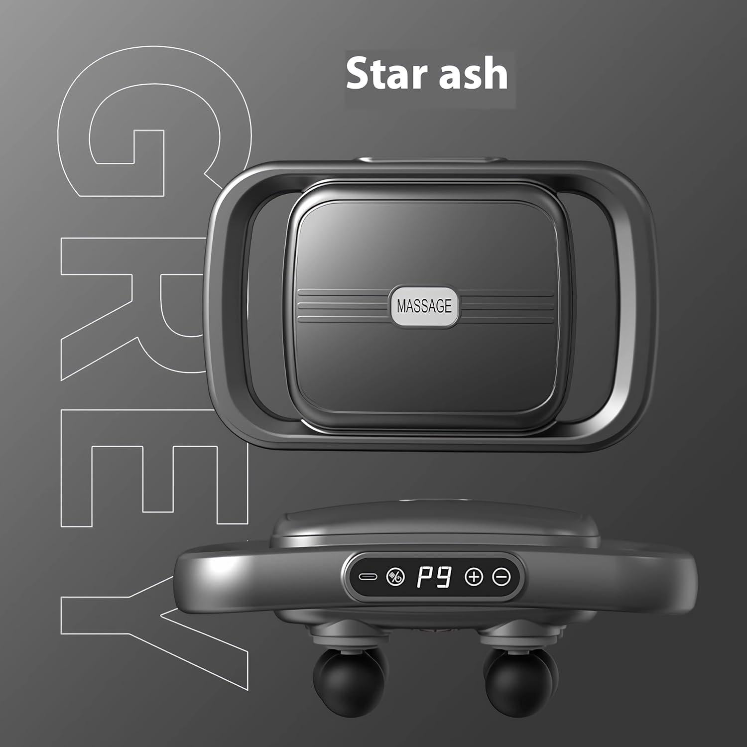 Pistola de Masaje SPLAKER 6 Cabezas 9 Modos 9 Niveles Alivio Muscular