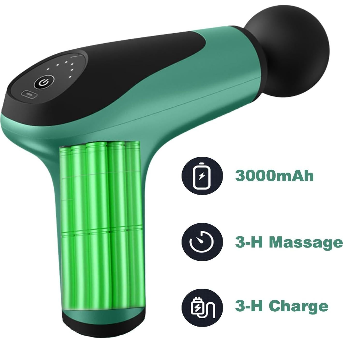 Mini Pistola de Masaje WQV Inalámbrica 6 Velocidades 0.44kg