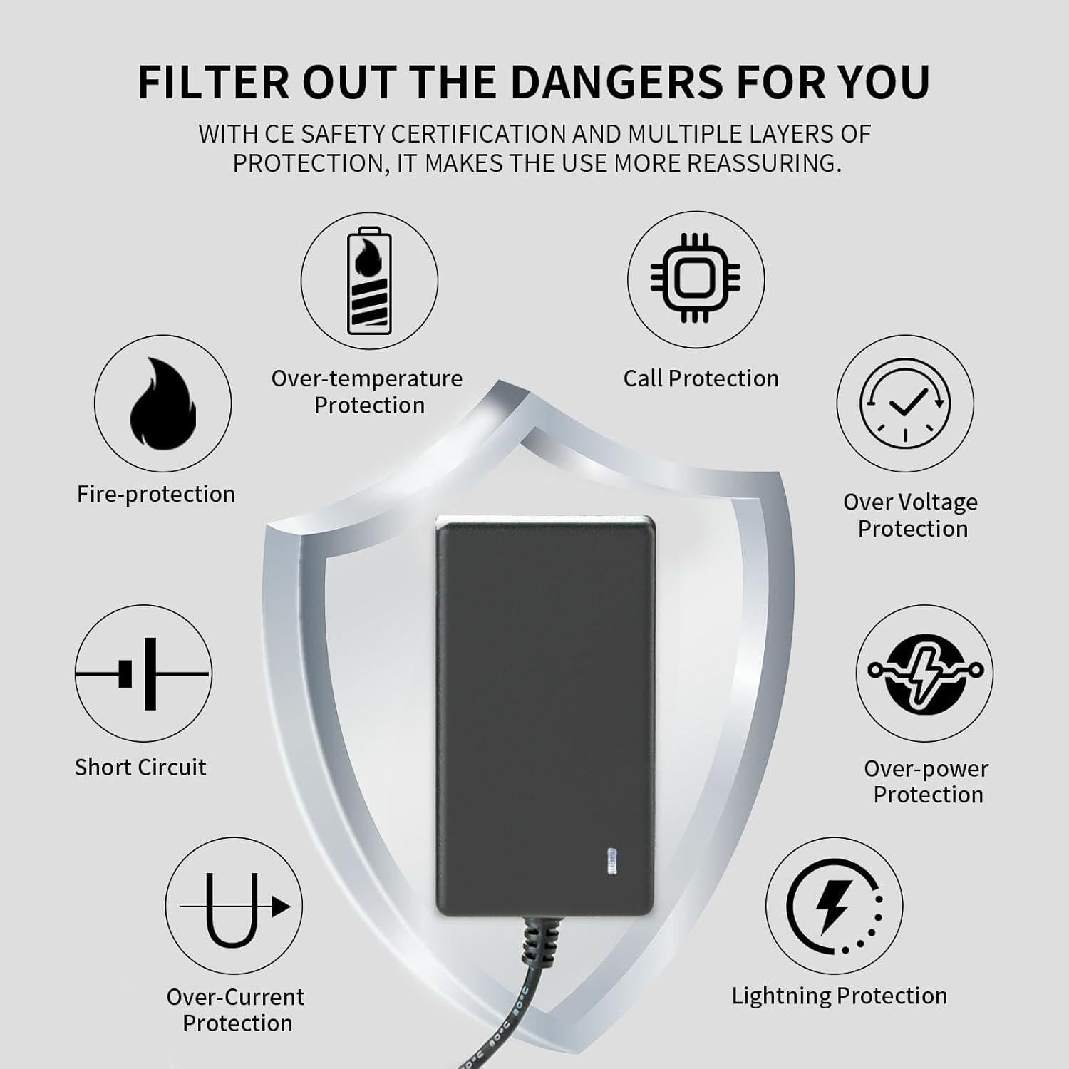 Cargador Rápido 16.8V 1A Szaccu para Pistolas de Masaje