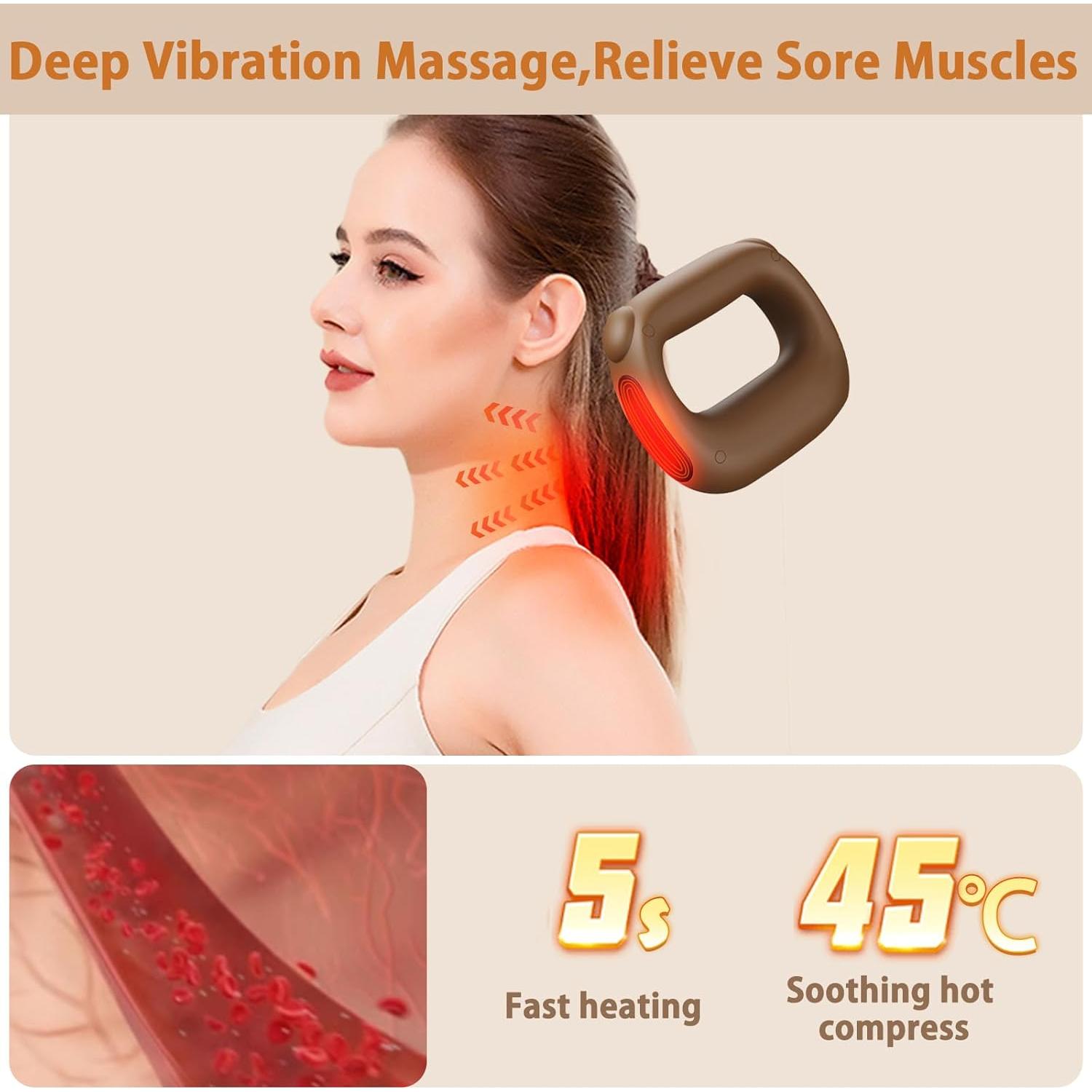 Pistola de Masaje EAshuhe FH-8001 Inalámbrica con Calor