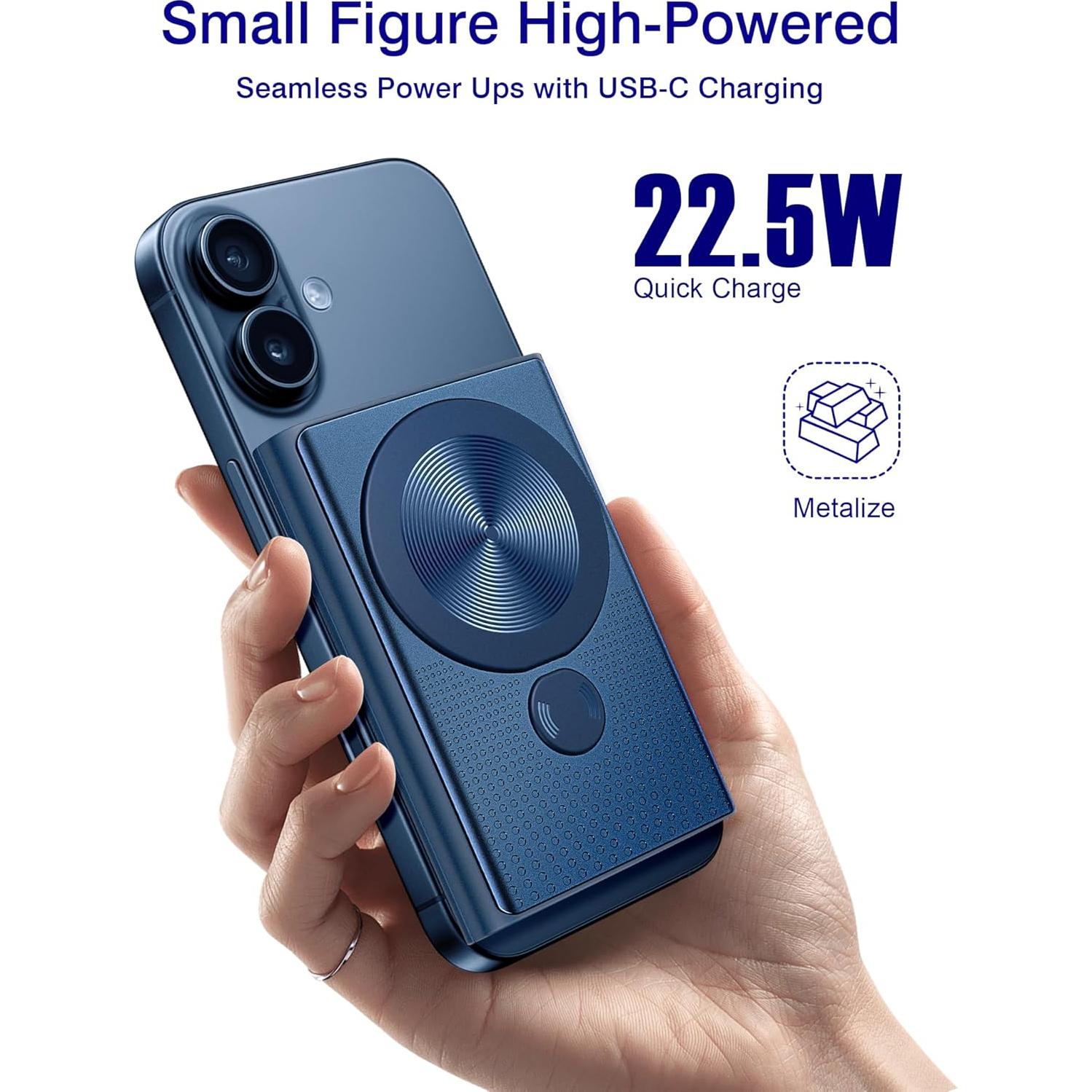 Cargador Portátil Inalámbrico Kesguar 10000mAh 22.5W MagSafe