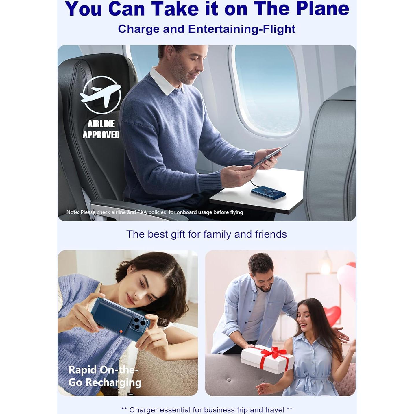 Cargador Portátil Inalámbrico Kesguar 10000mAh 22.5W MagSafe