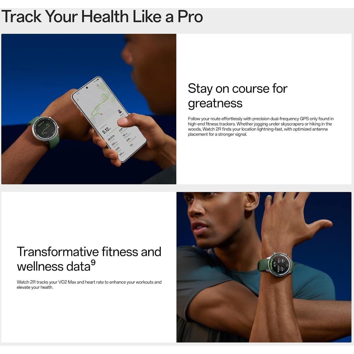 Reloj Inteligente OnePlus Watch 2R, 32GB, Verde Bosque, GPS