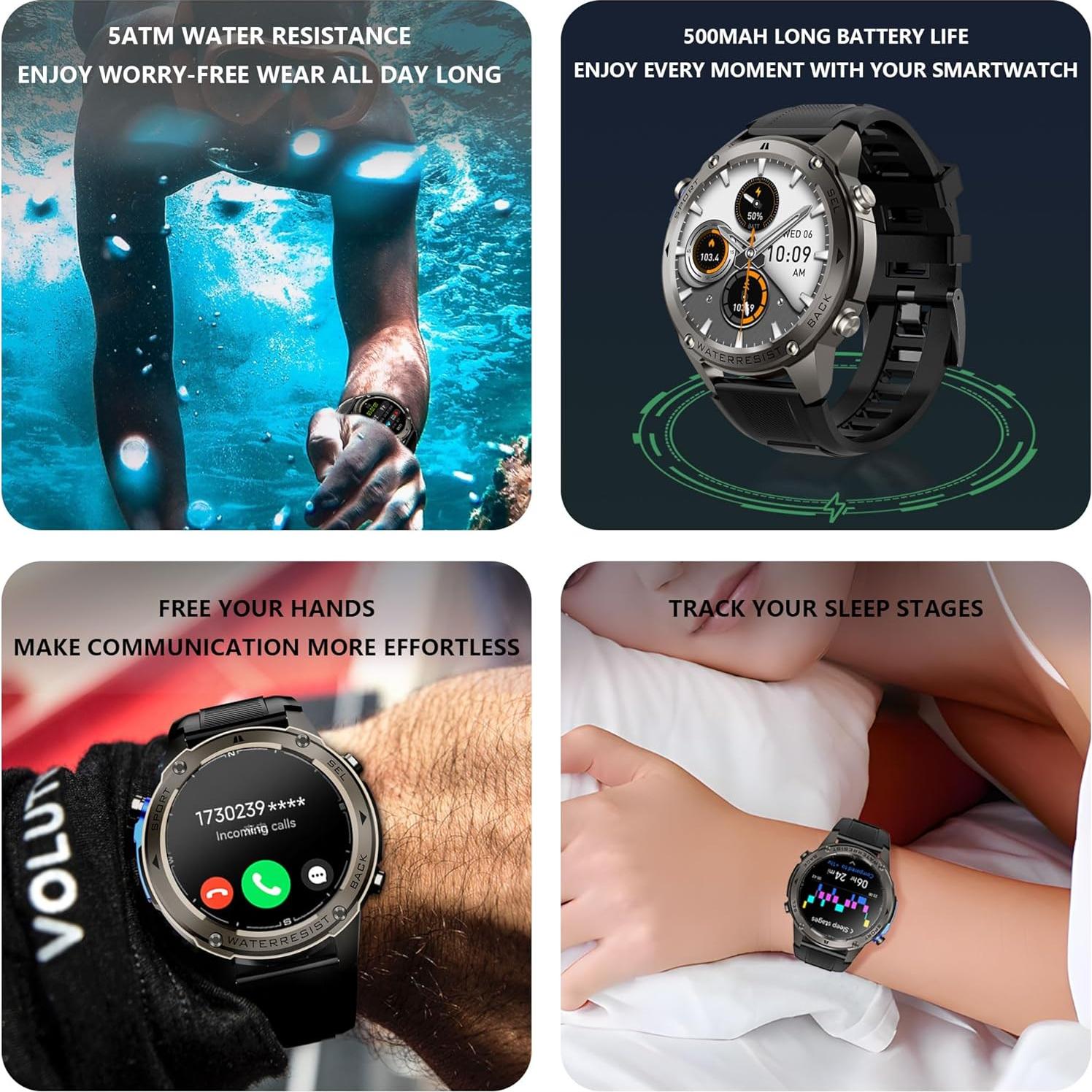 Reloj Inteligente Jundio con GPS y Monitor Cardíaco 1.43"