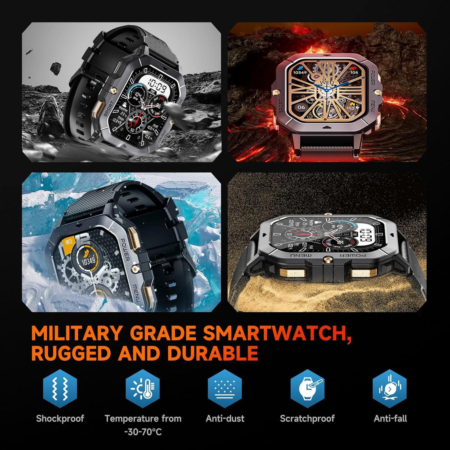 Reloj Inteligente OUKITEL BT101 Militar Impermeable 2.03" HD