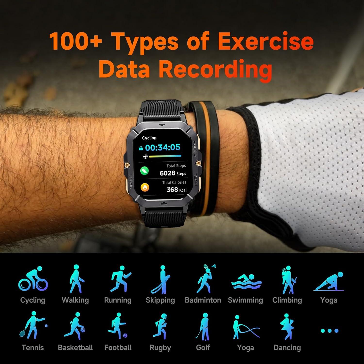 Reloj Inteligente OUKITEL BT101 Militar Impermeable 2.03" HD