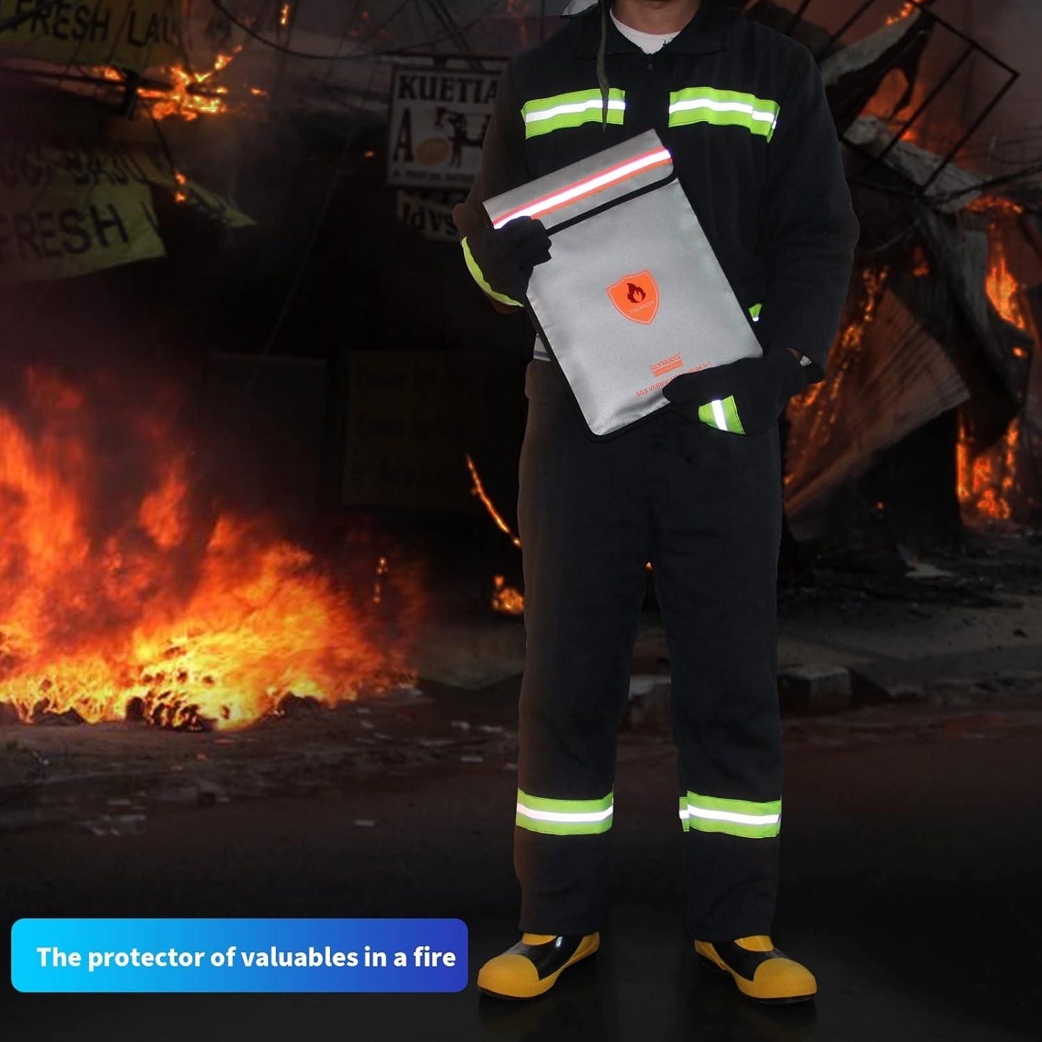 Bolsa a Prueba de Fuego QLYNUDO A4 Impermeable y Reflectante