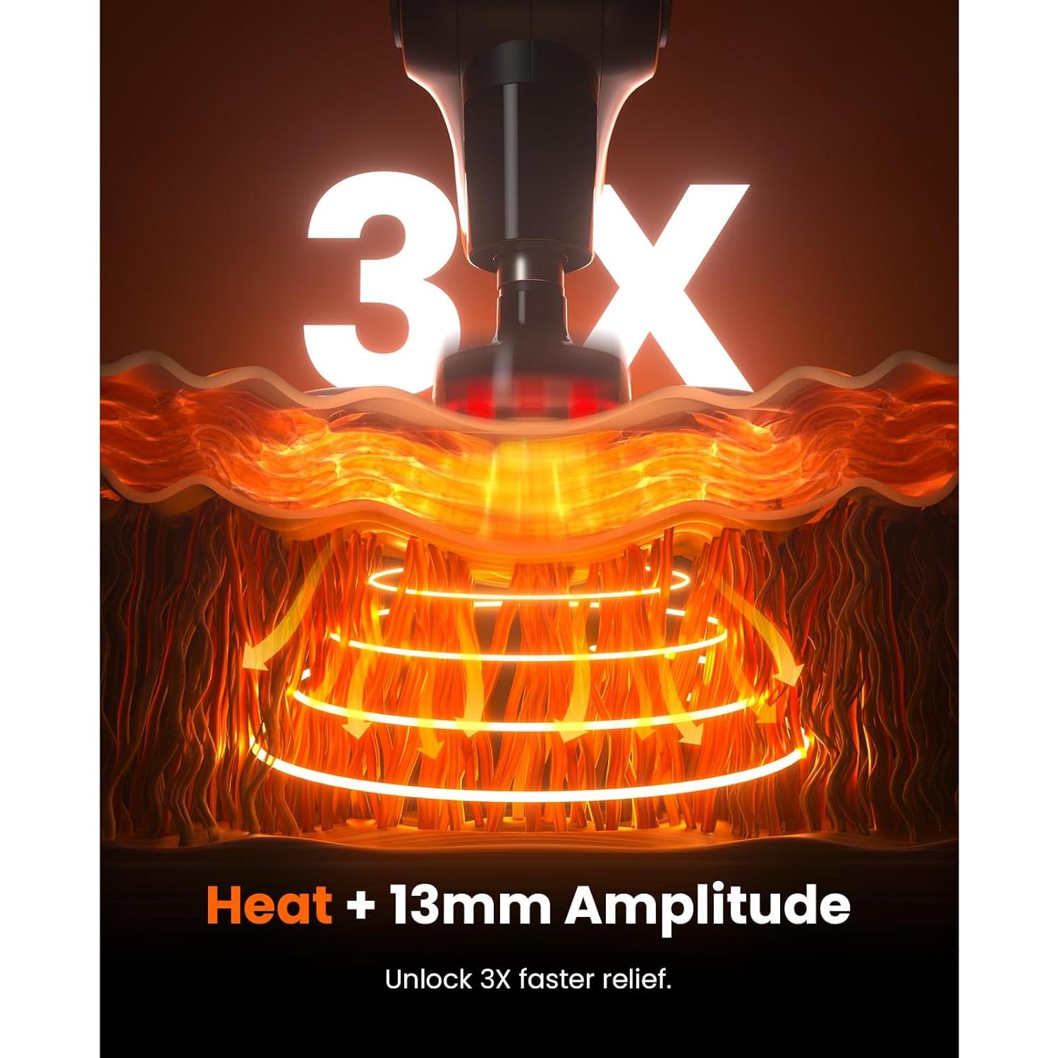 Pistola de Masaje BOB Y BRAD D5 Pro Plus con Calor 13mm