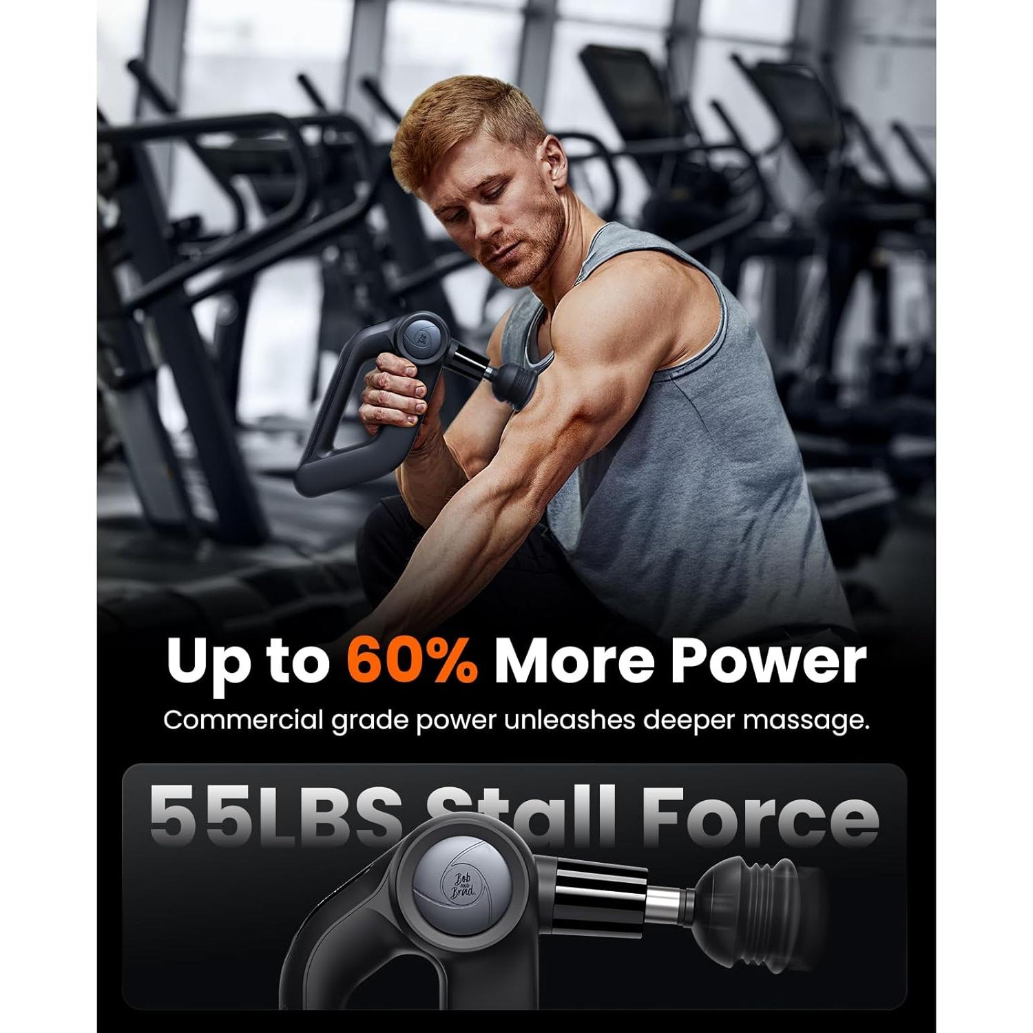 Pistola de Masaje BOB Y BRAD D5 Pro Plus con Calor 13mm