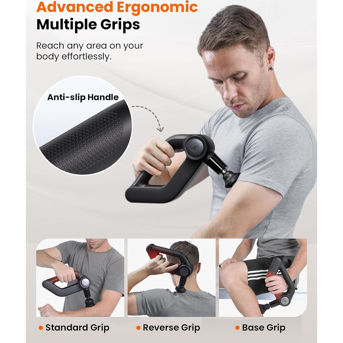 Pistola de Masaje BOB Y BRAD D5 Pro Plus con Calor 13mm